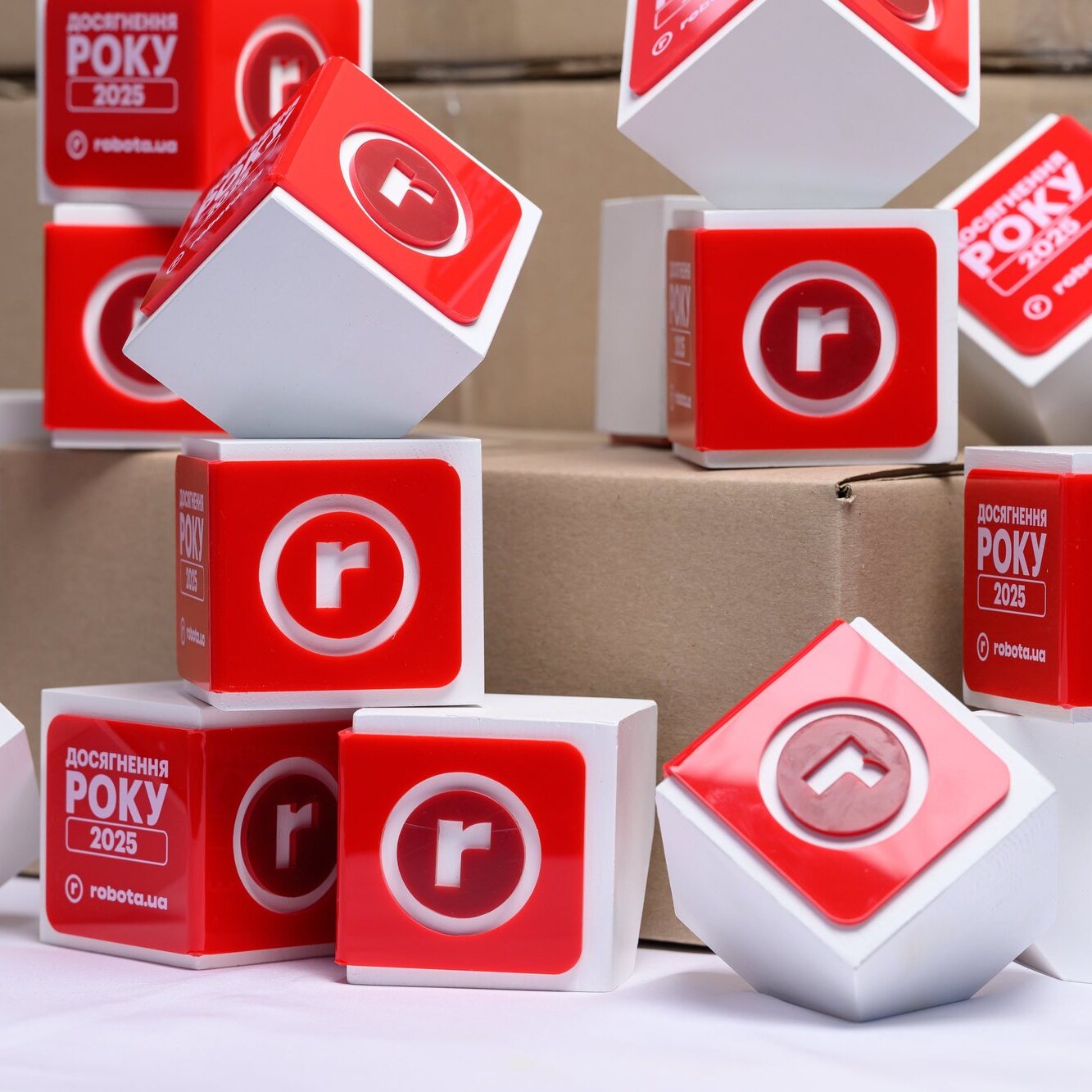 Cube Awards for robota.ua — "Achievement of the Year 2025" in the Brand's Signature Red & White