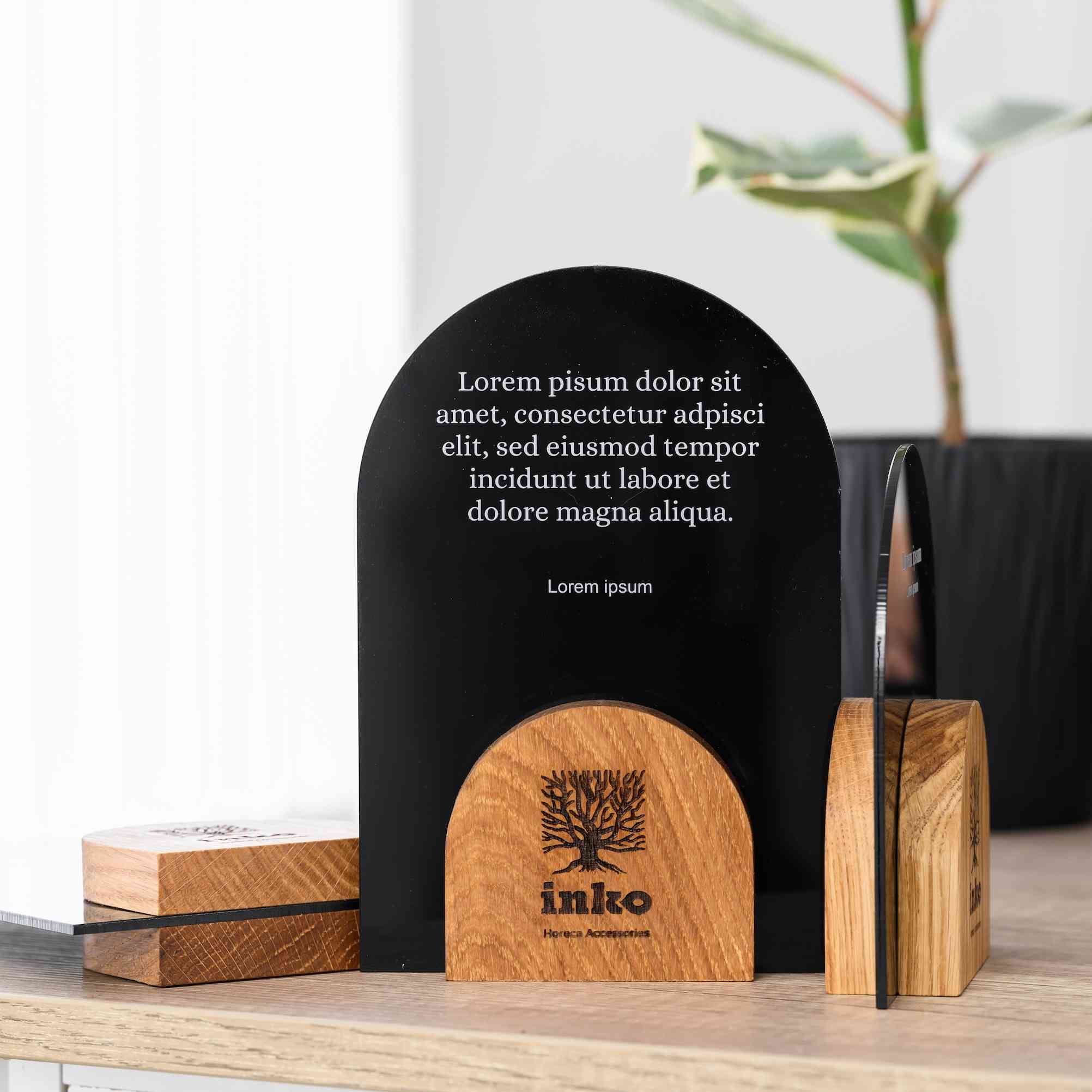 Wooden award with acrylic v33