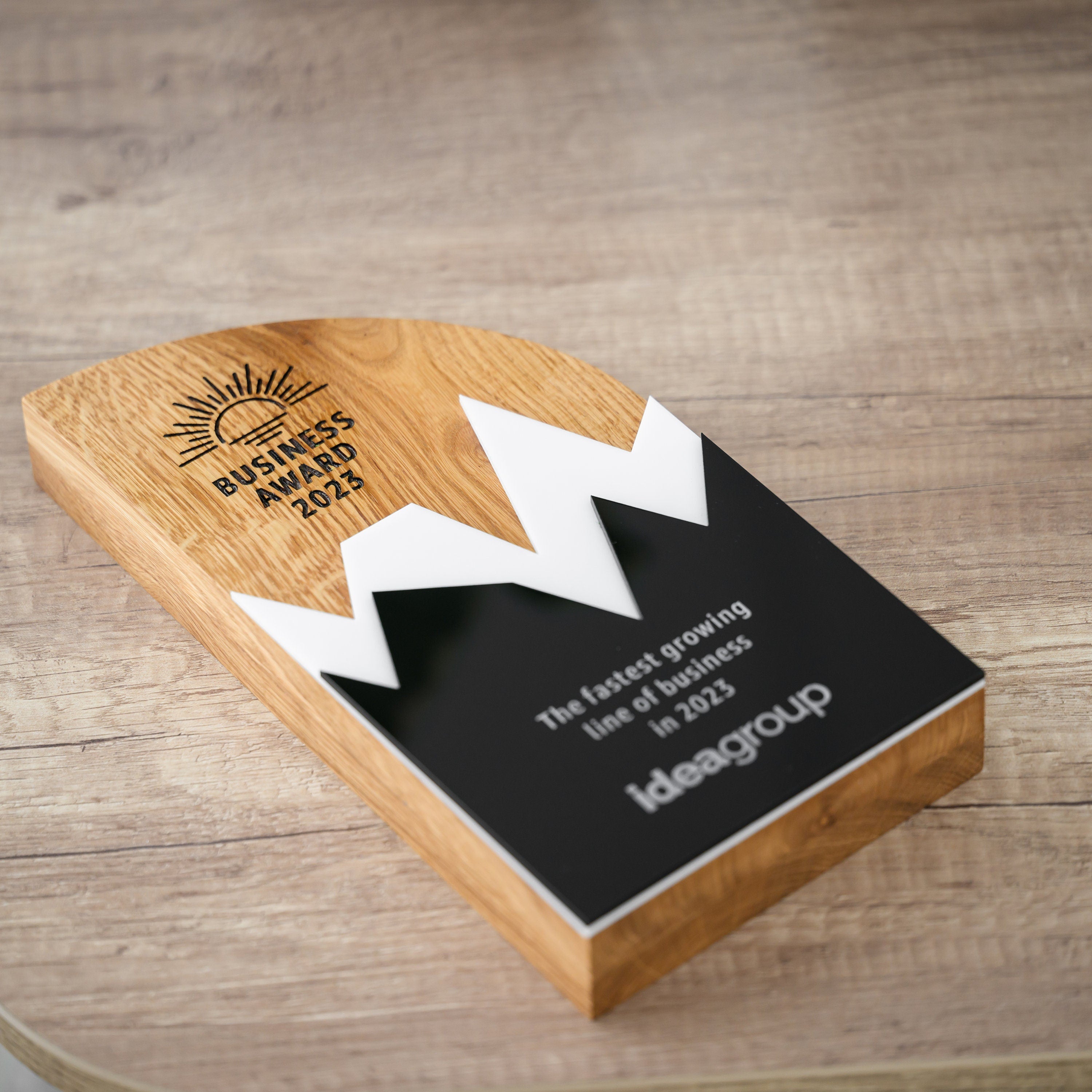 Wooden award with acrylic “Mountains”