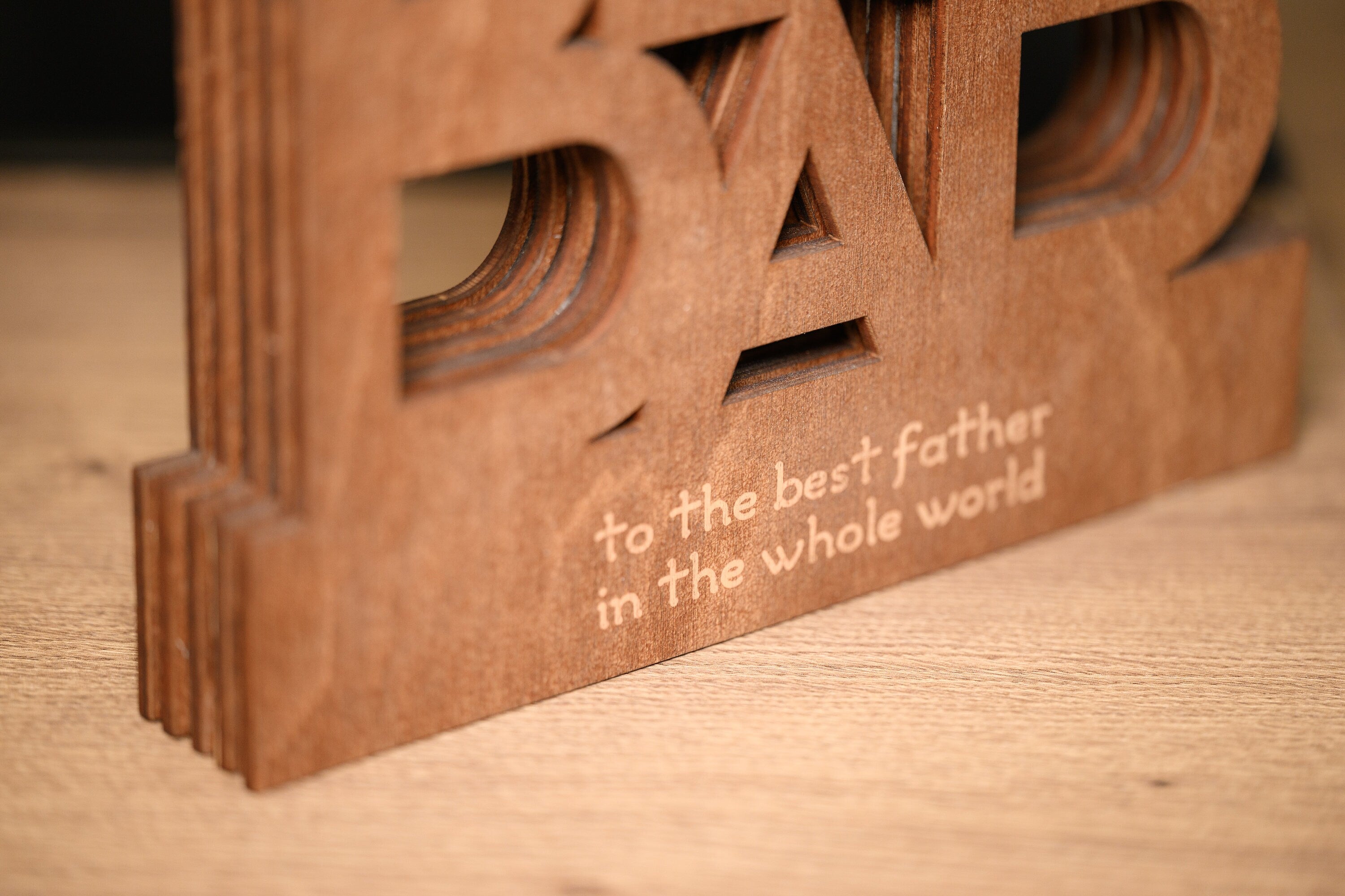 Best Dad Wooden Award