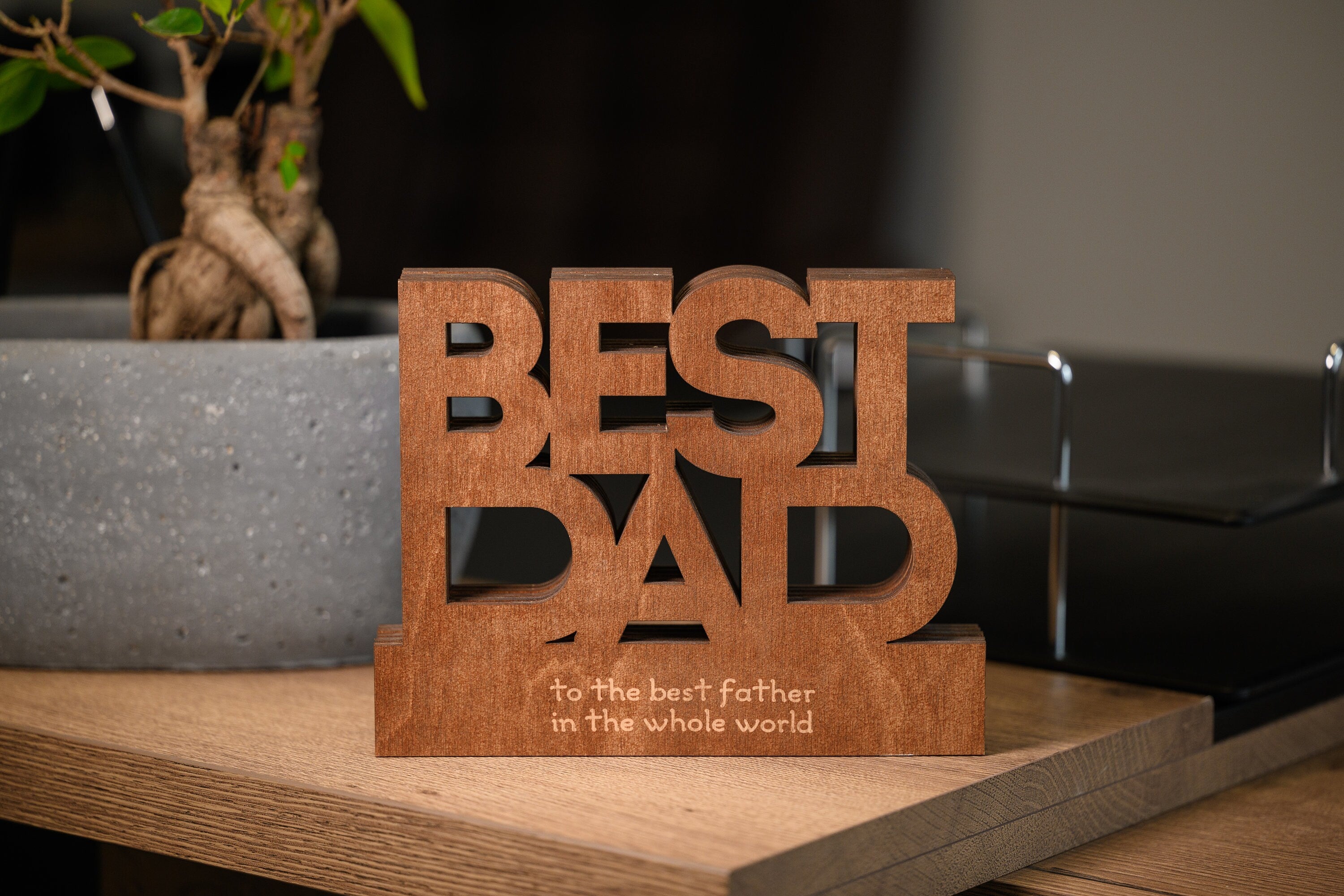Best Dad Wooden Award
