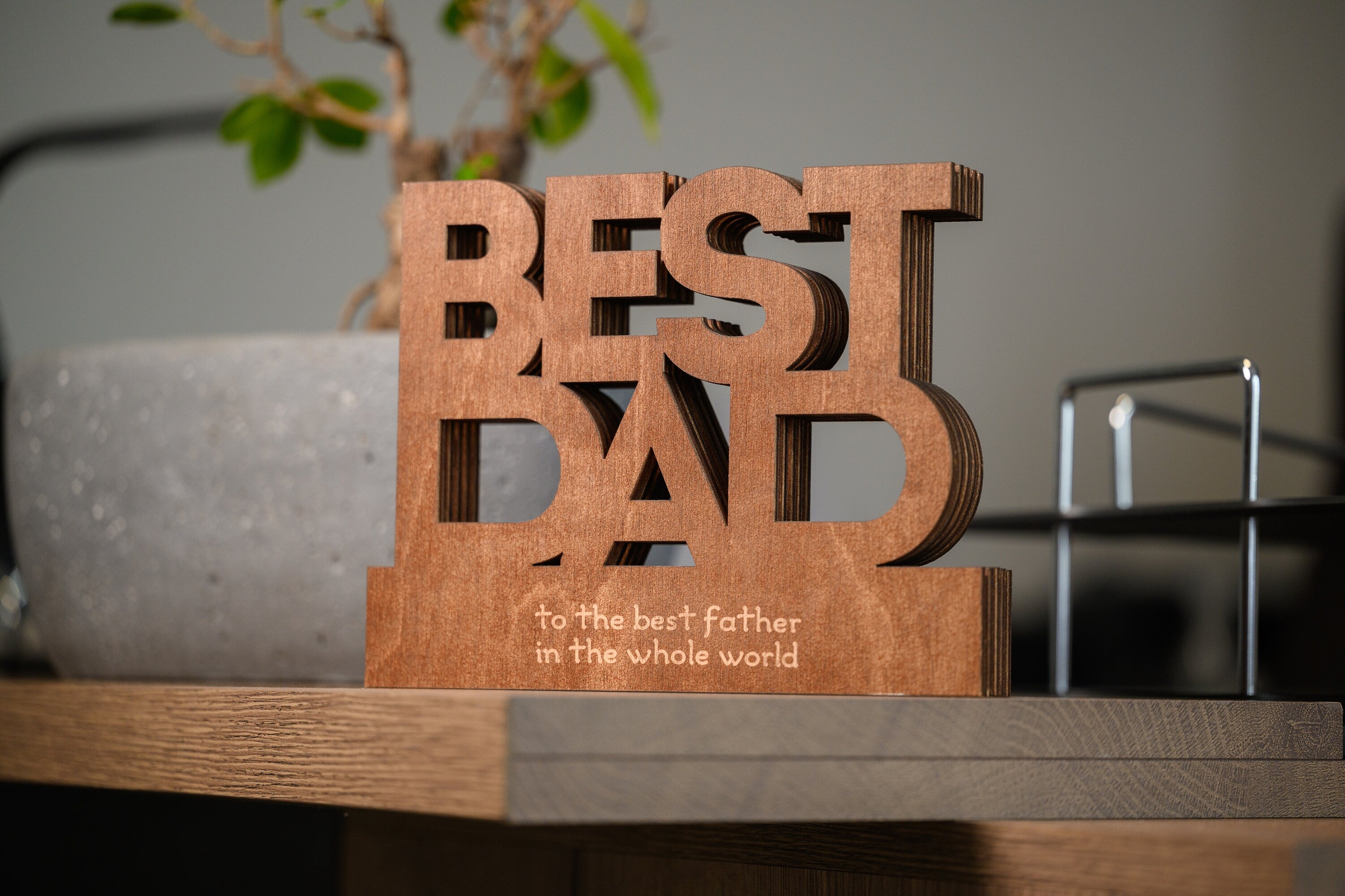 Best Dad Wooden Award