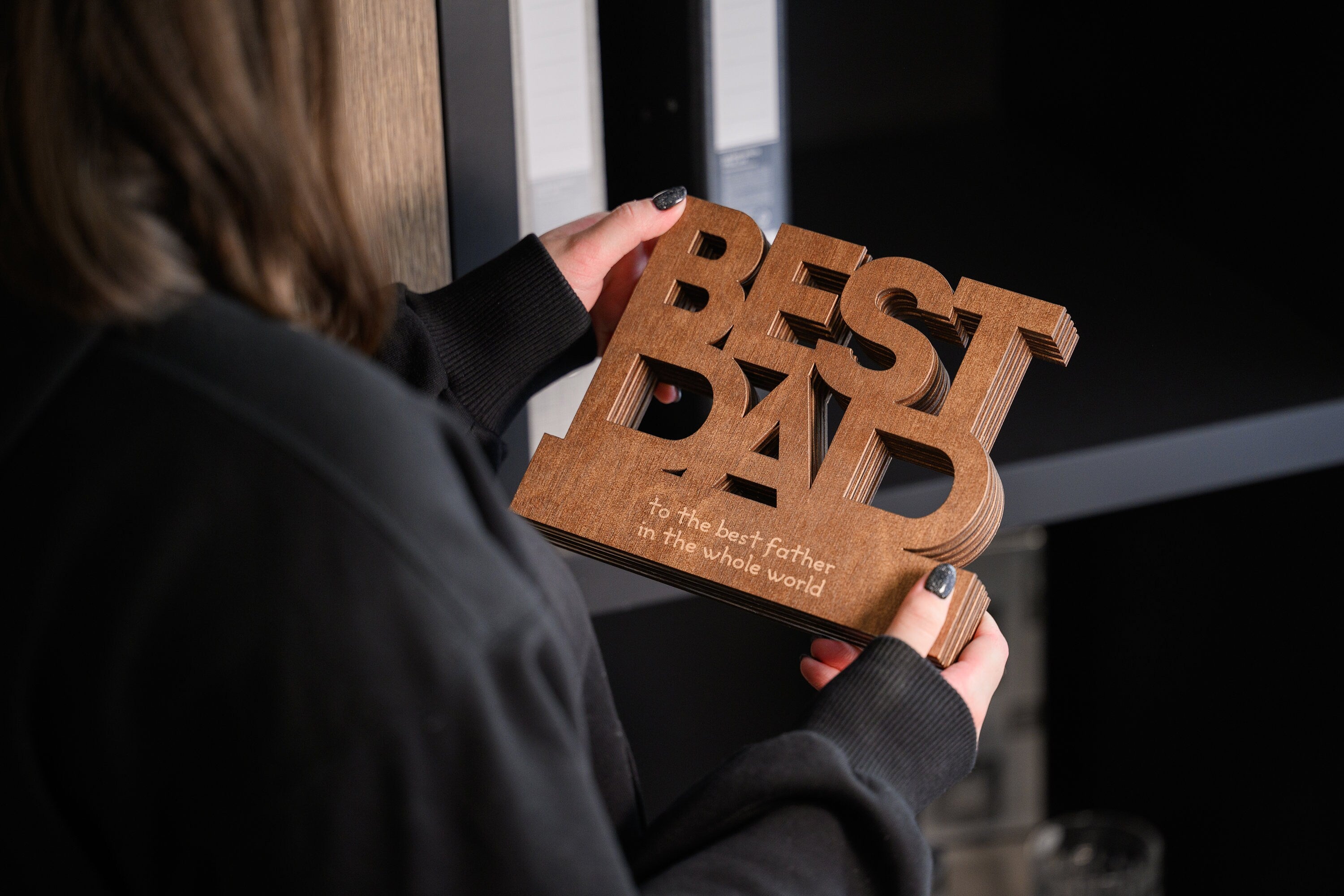 Best Dad Wooden Award