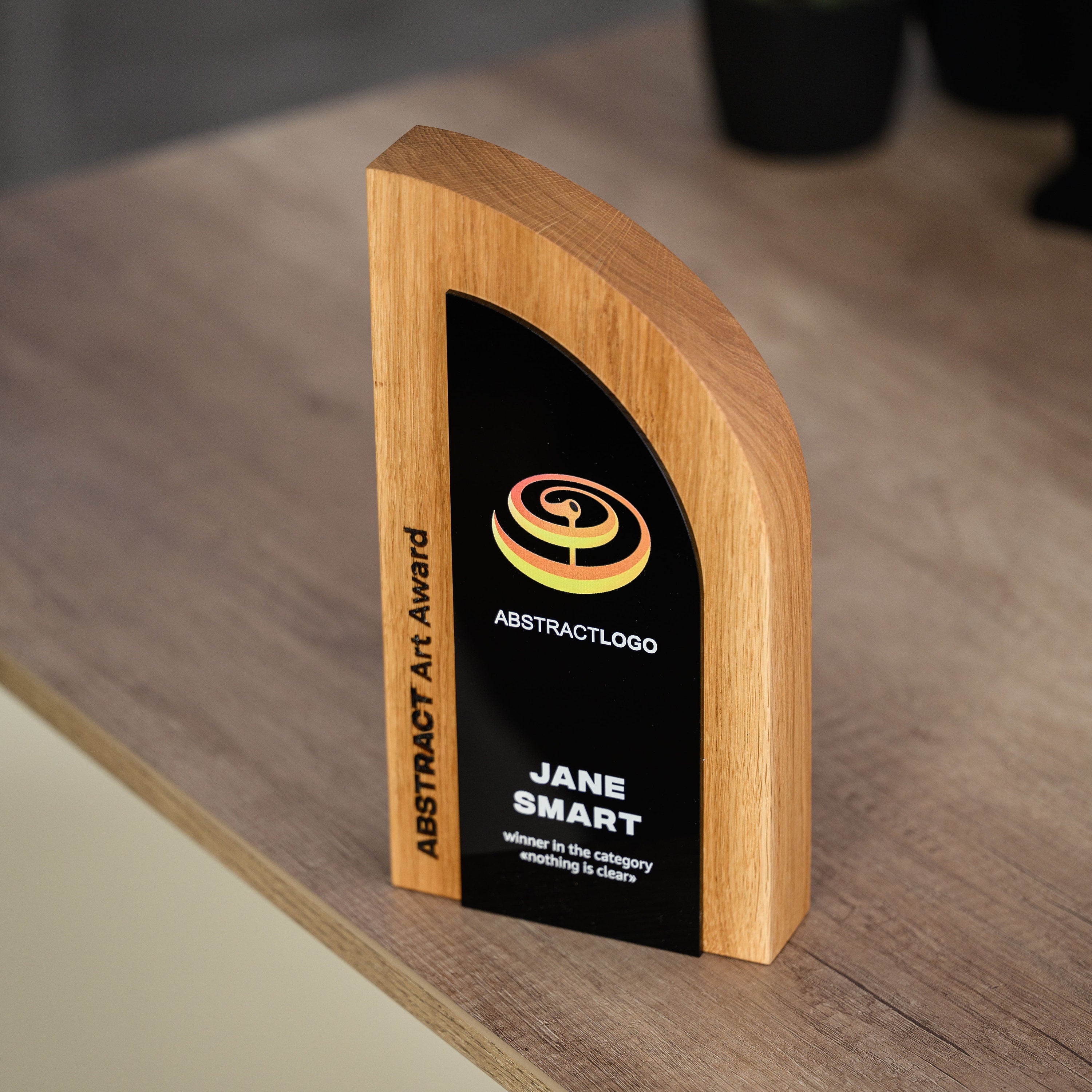 Wooden award with acrylic v15