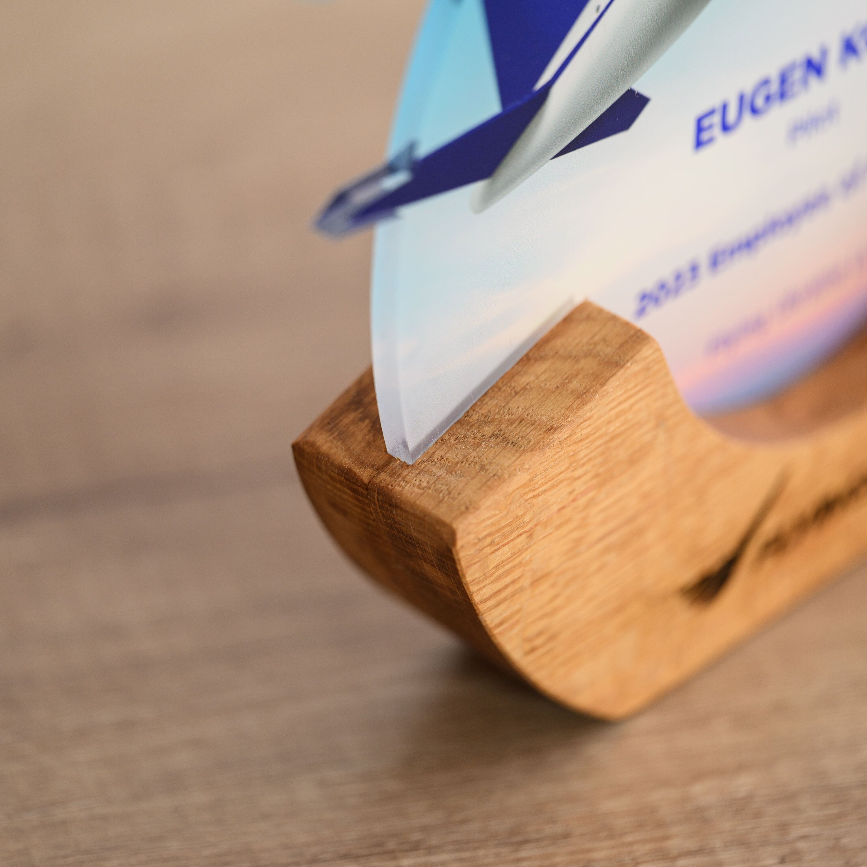 Wooden award with acrylic v13