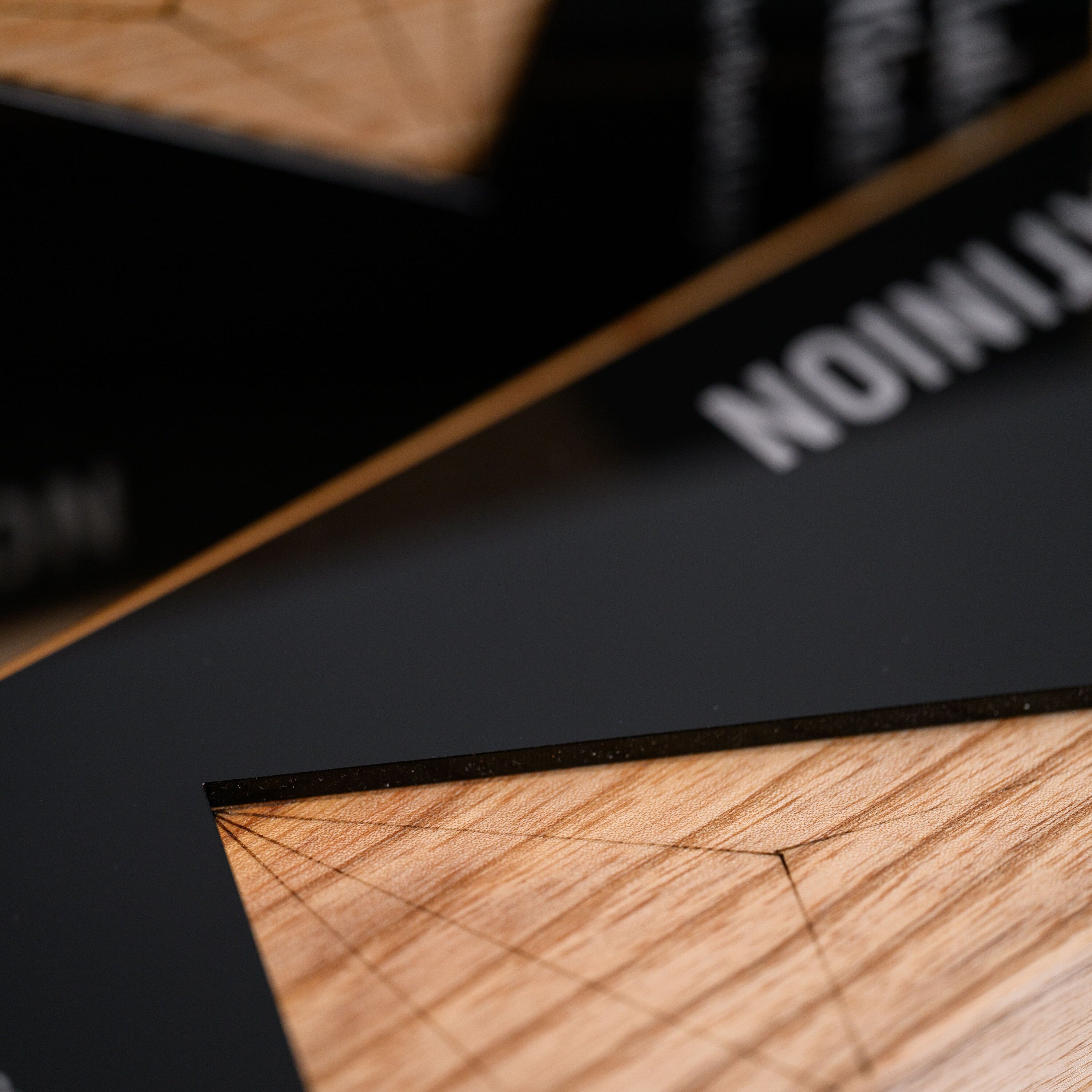 Wooden award with acrylic v16