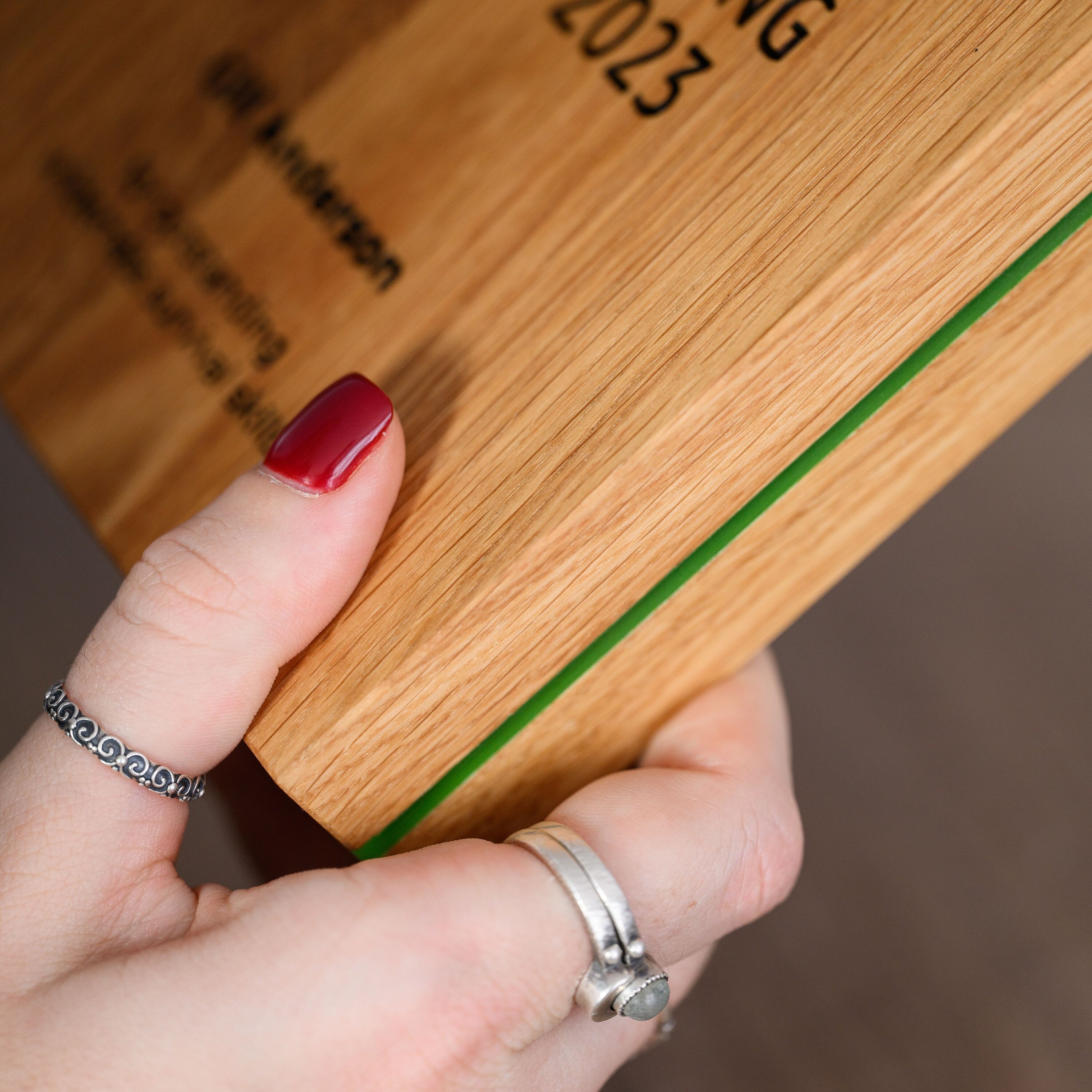 Wooden award with acrylic v14