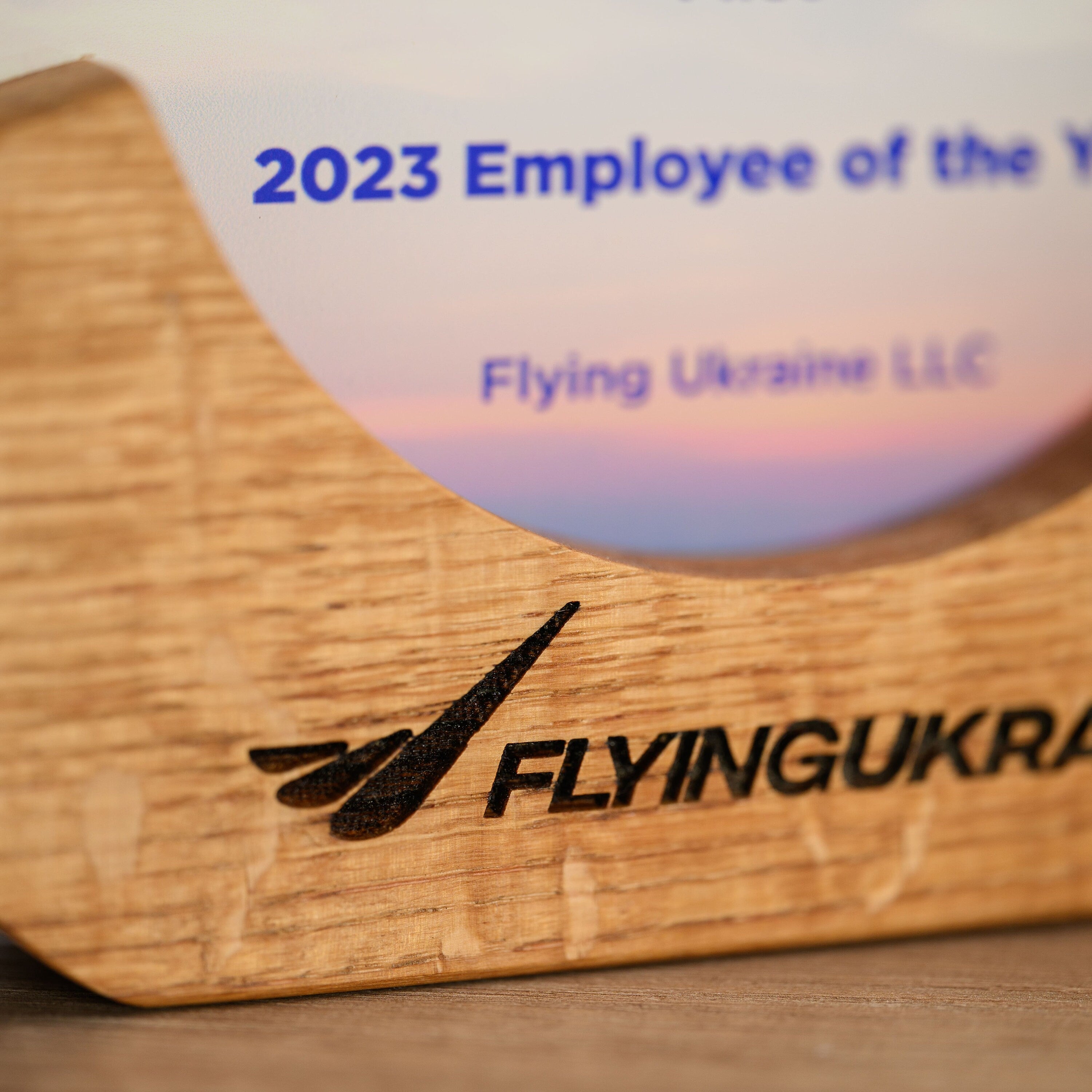 Wooden award with acrylic v13