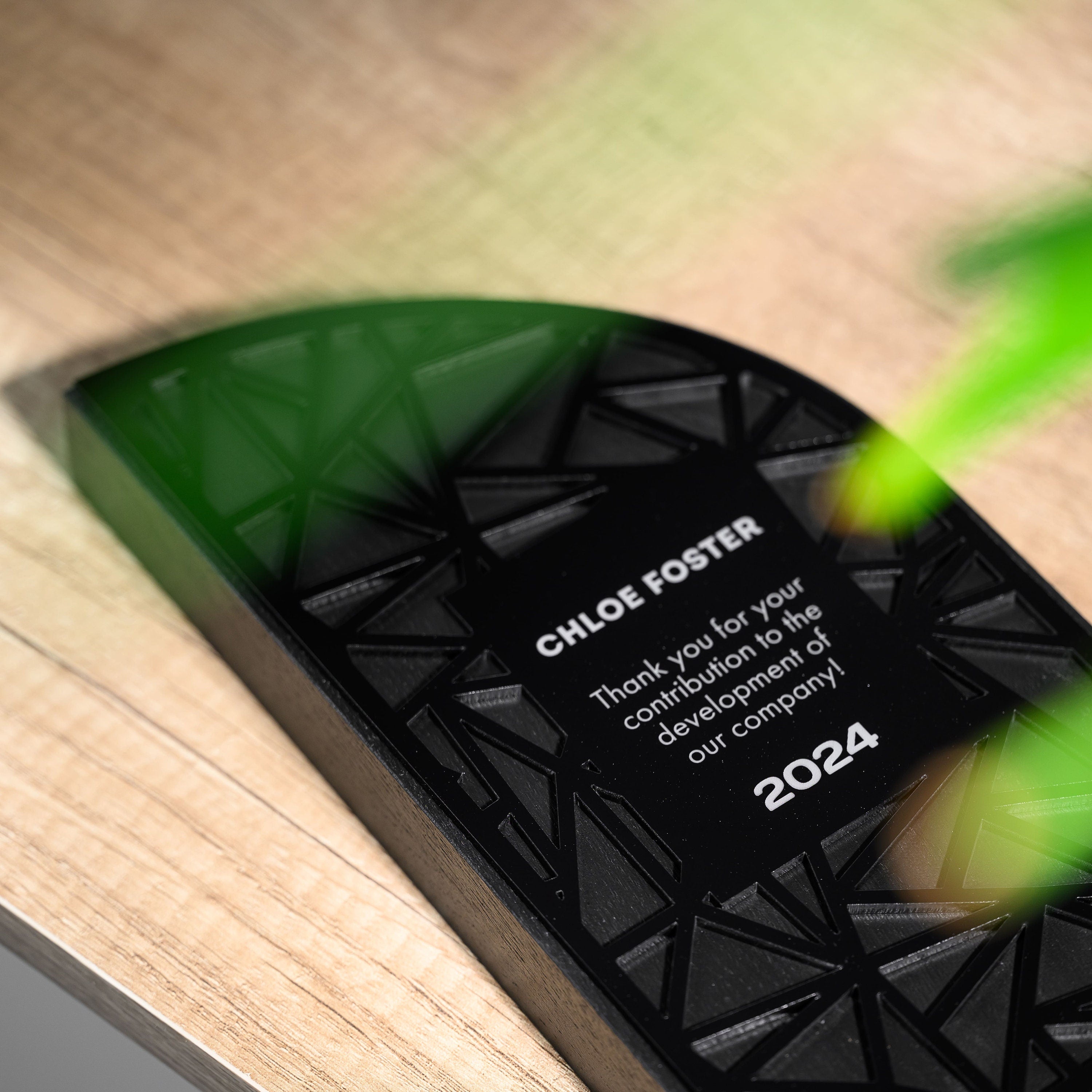 Wooden award with acrylic v25