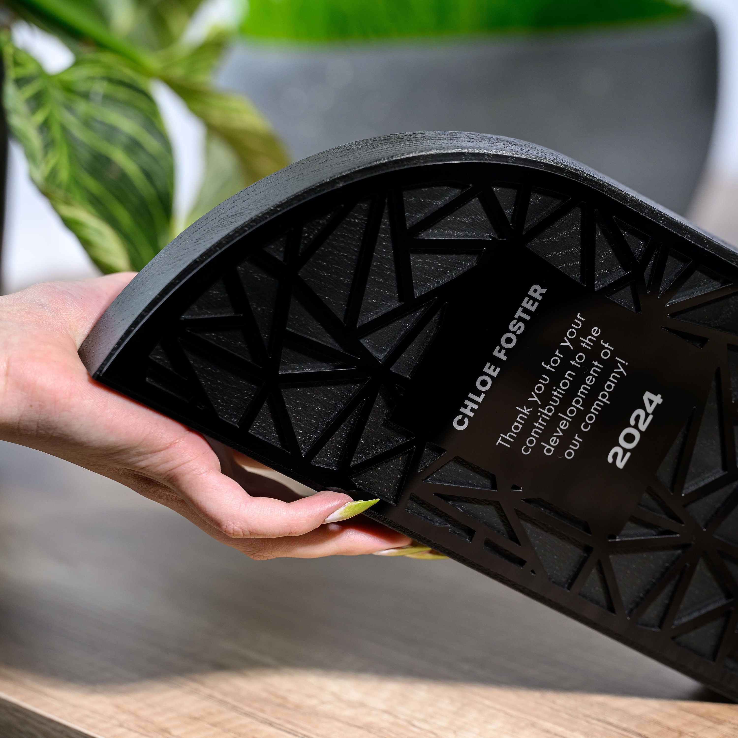 Wooden award with acrylic v25