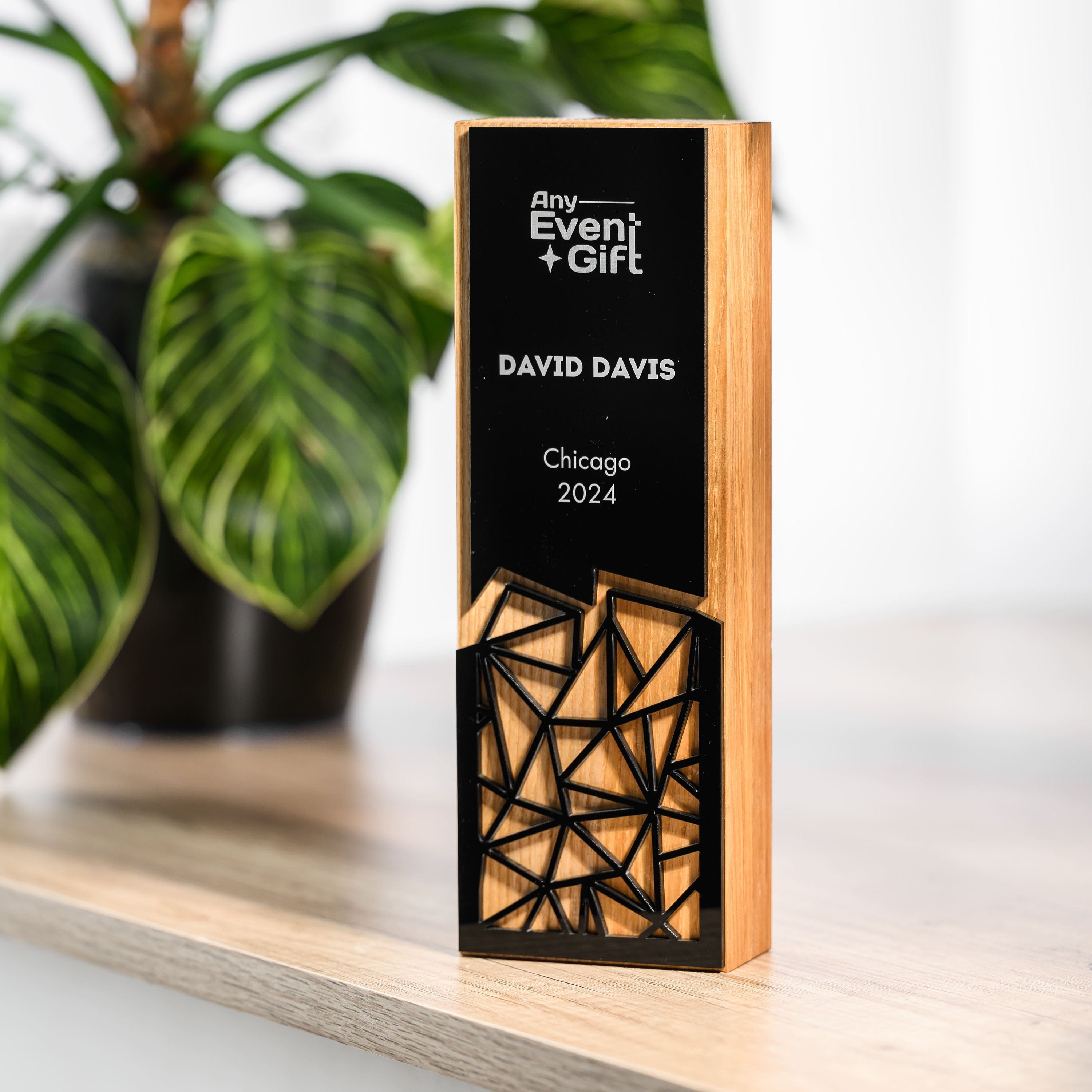 Wooden award with acrylic v18