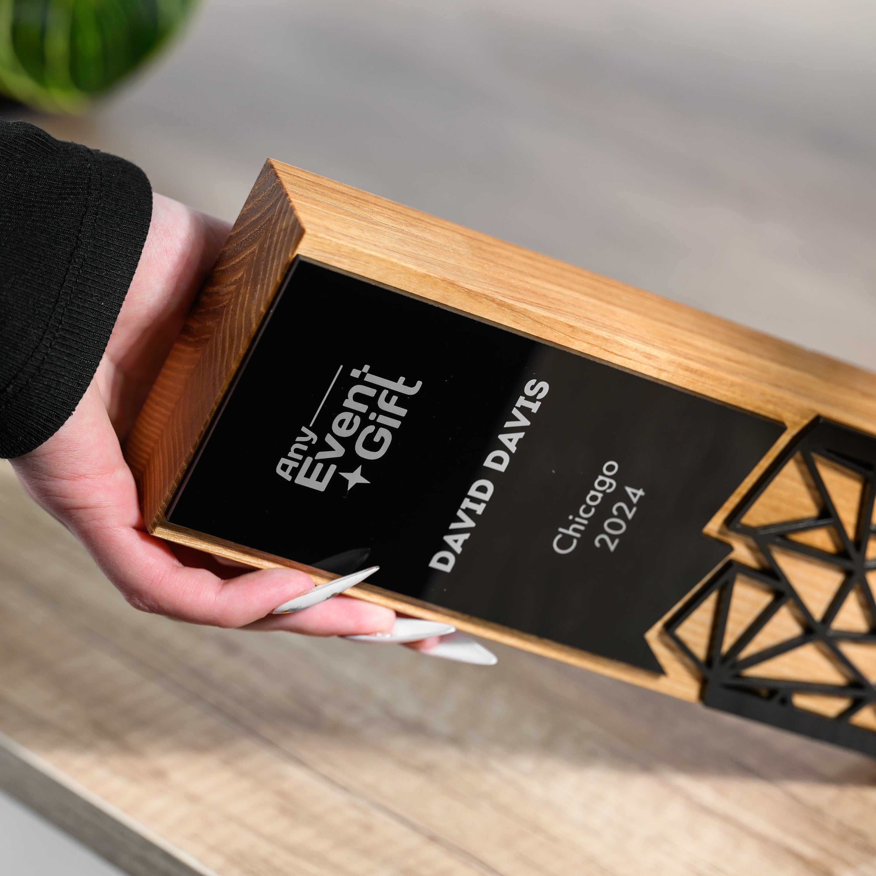Wooden award with acrylic v18