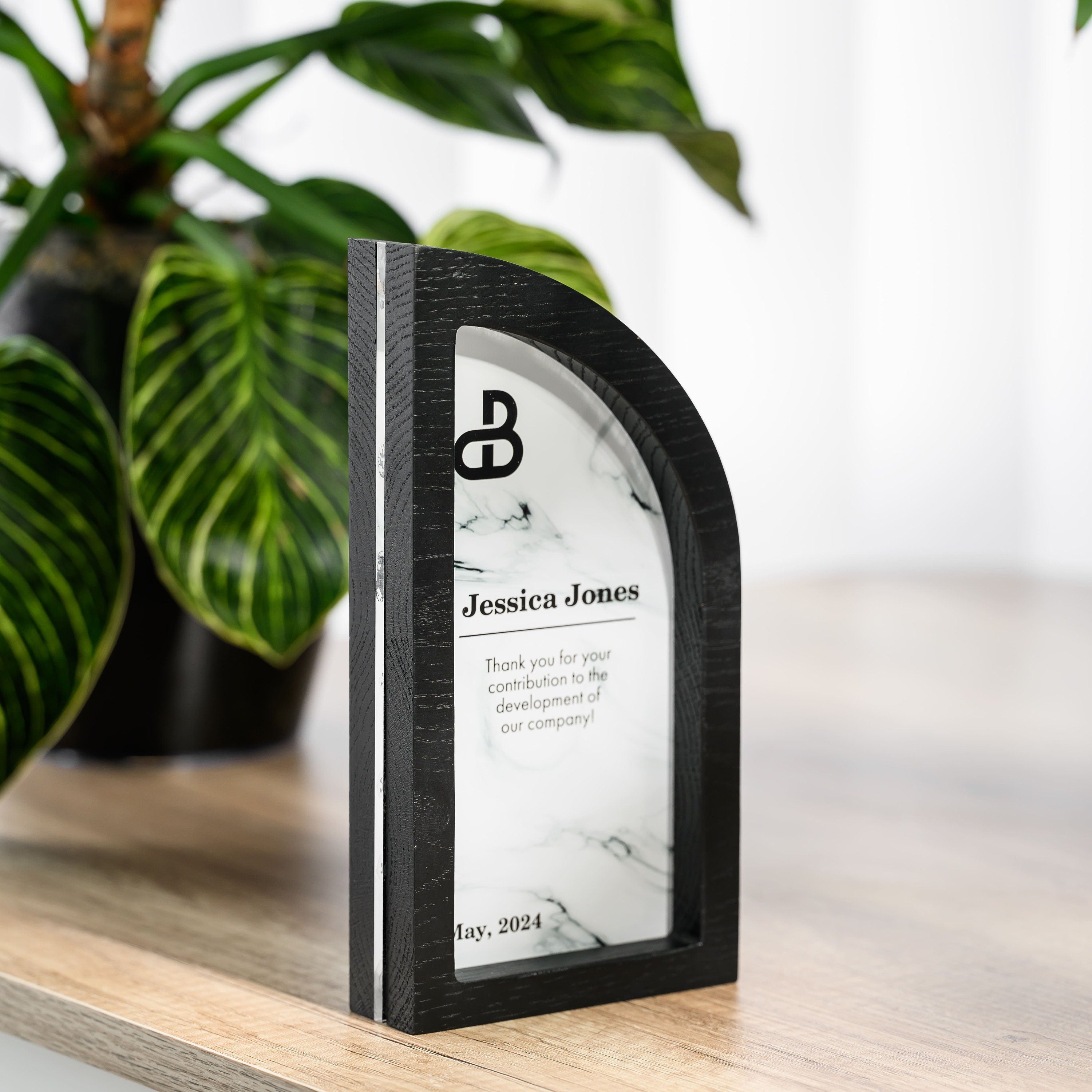 Wooden award with acrylic v19