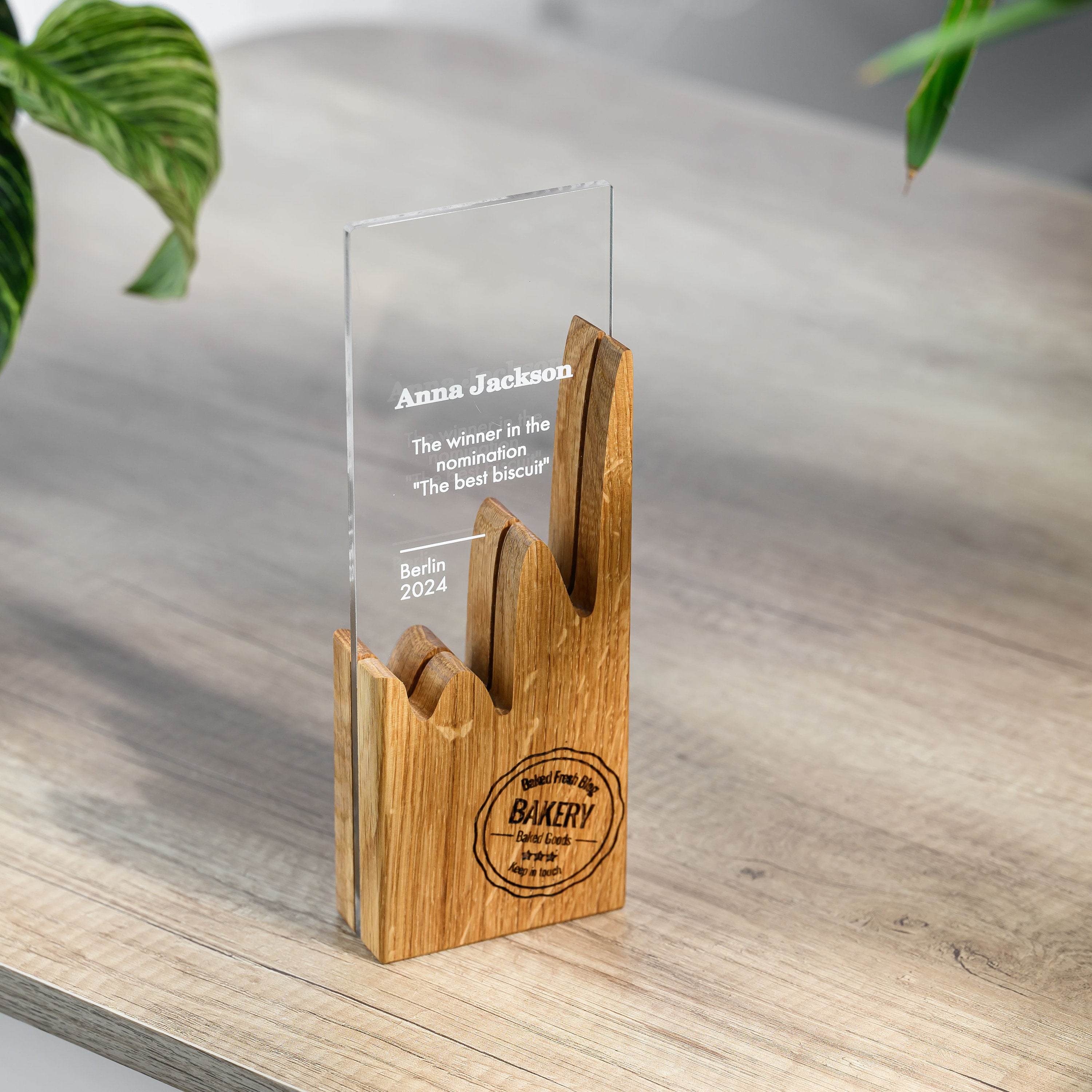 Wooden award with acrylic v17
