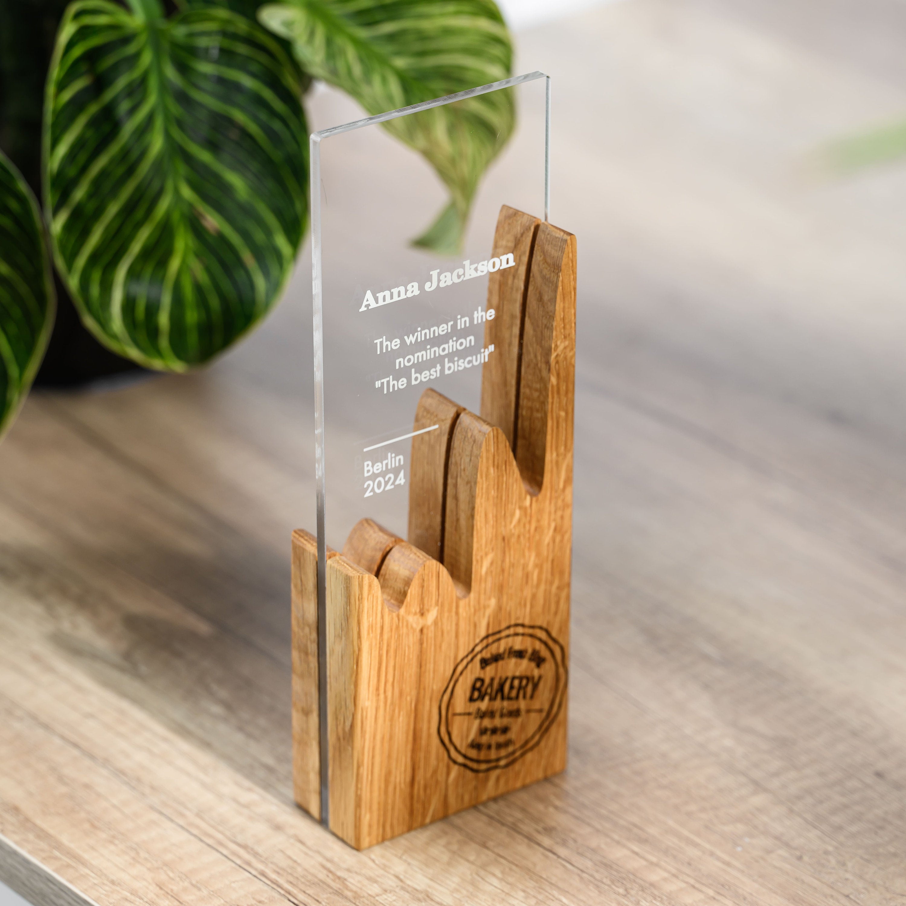 Wooden award with acrylic v17
