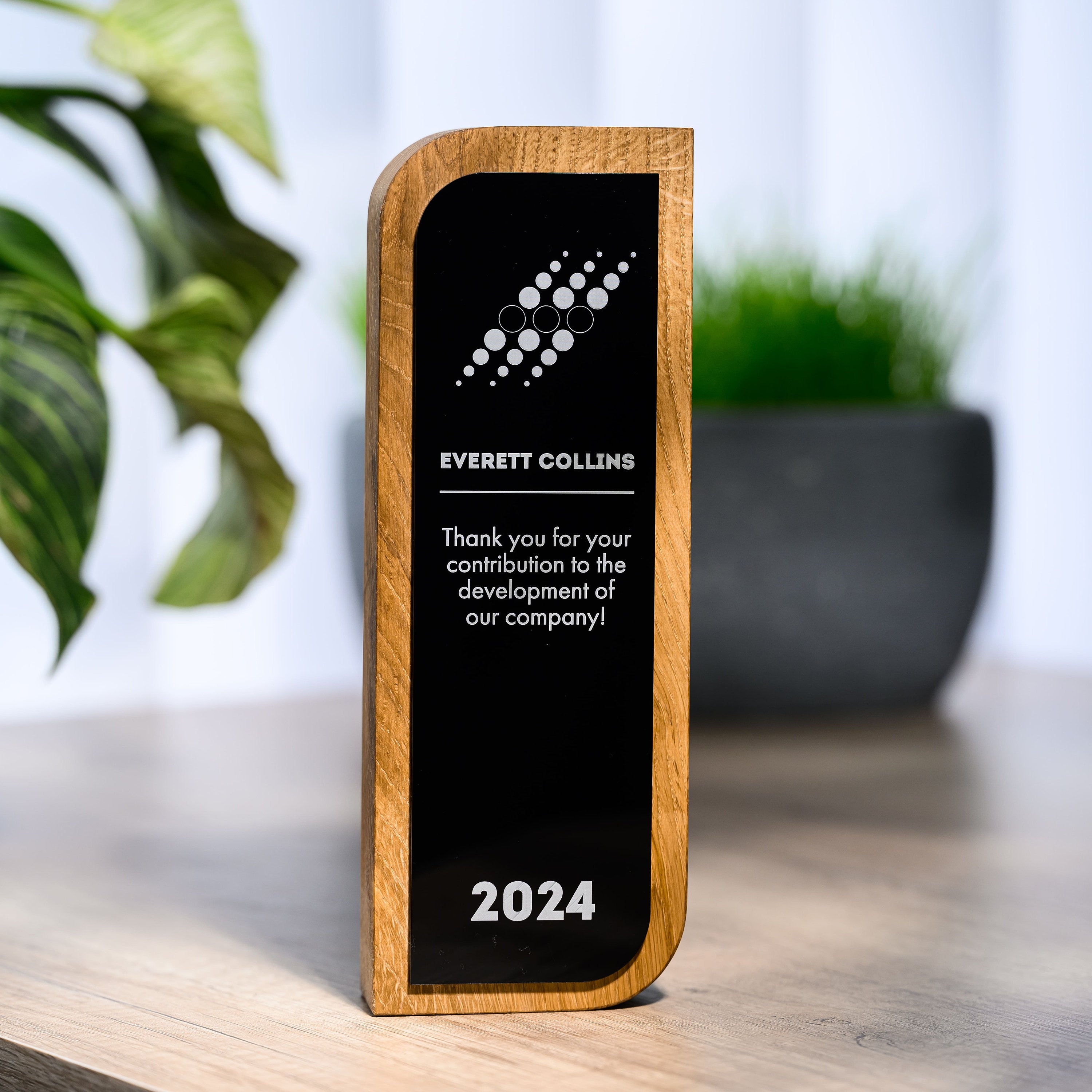 Wooden award with acrylic v22