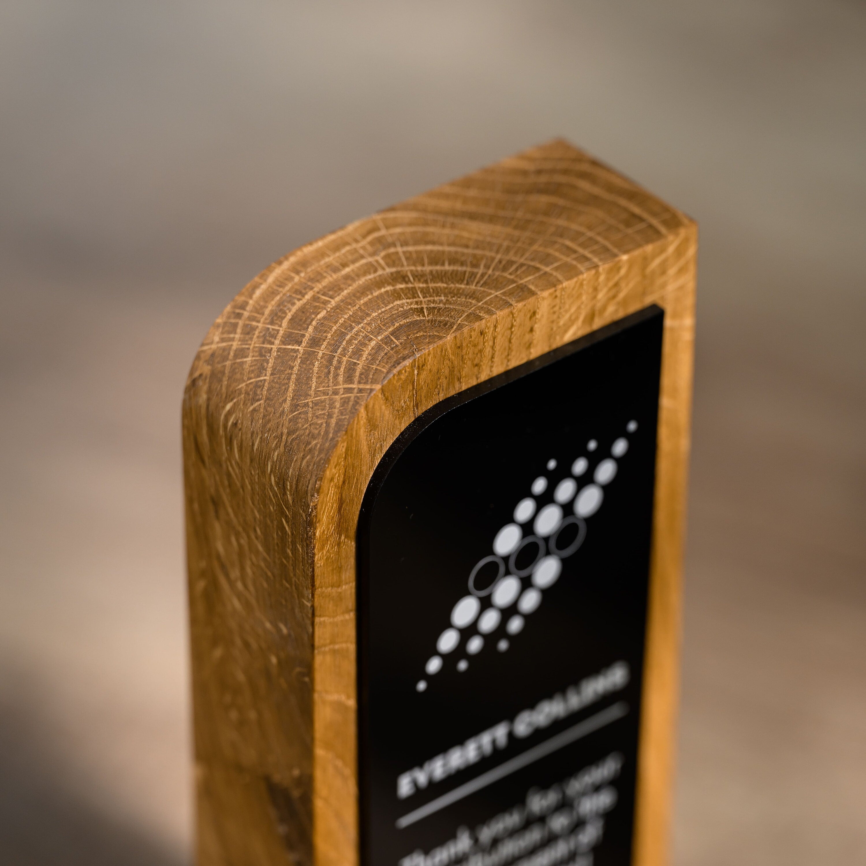 Wooden award with acrylic v22