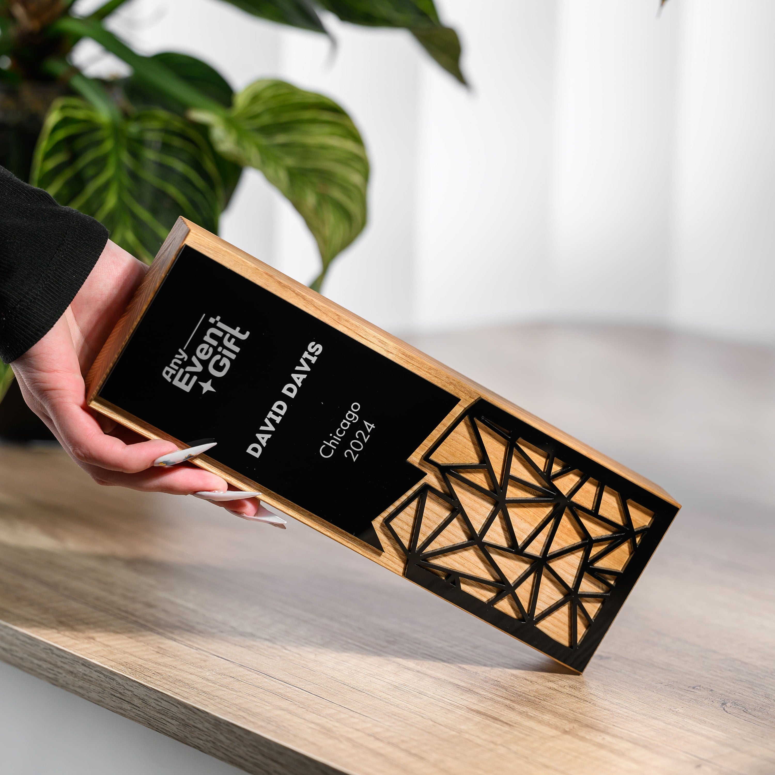 Wooden award with acrylic v18