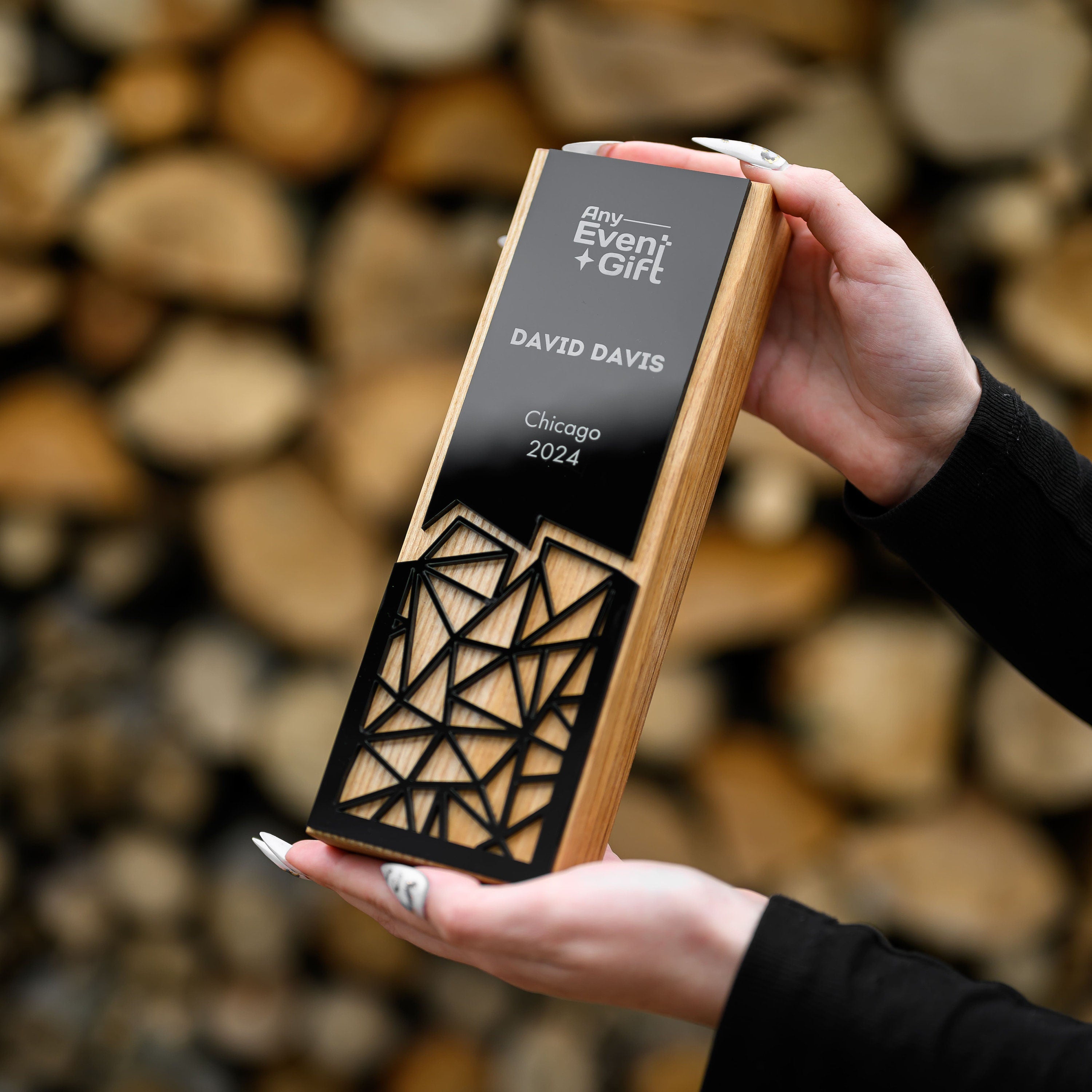 Wooden award with acrylic v18