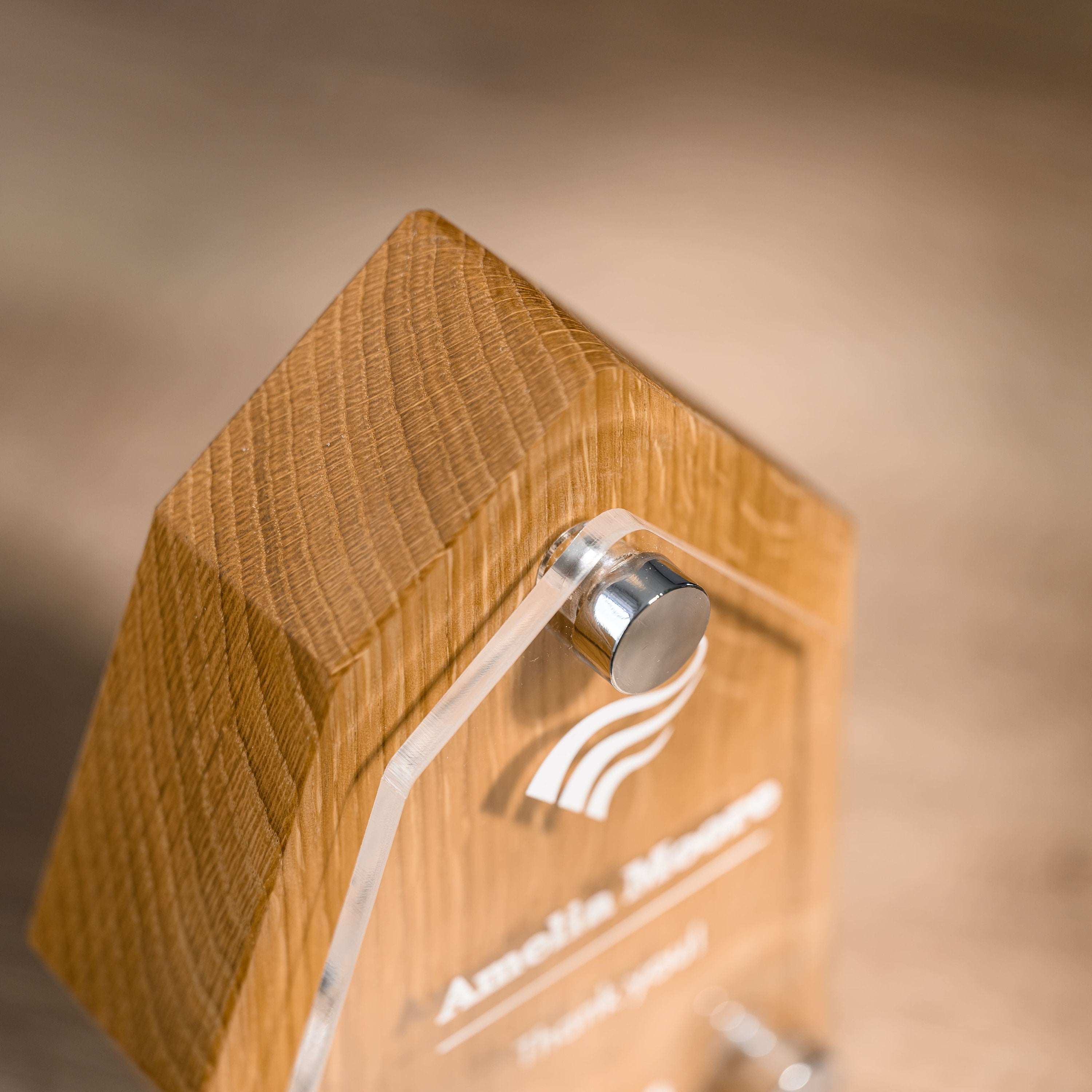Wooden award with acrylic v21
