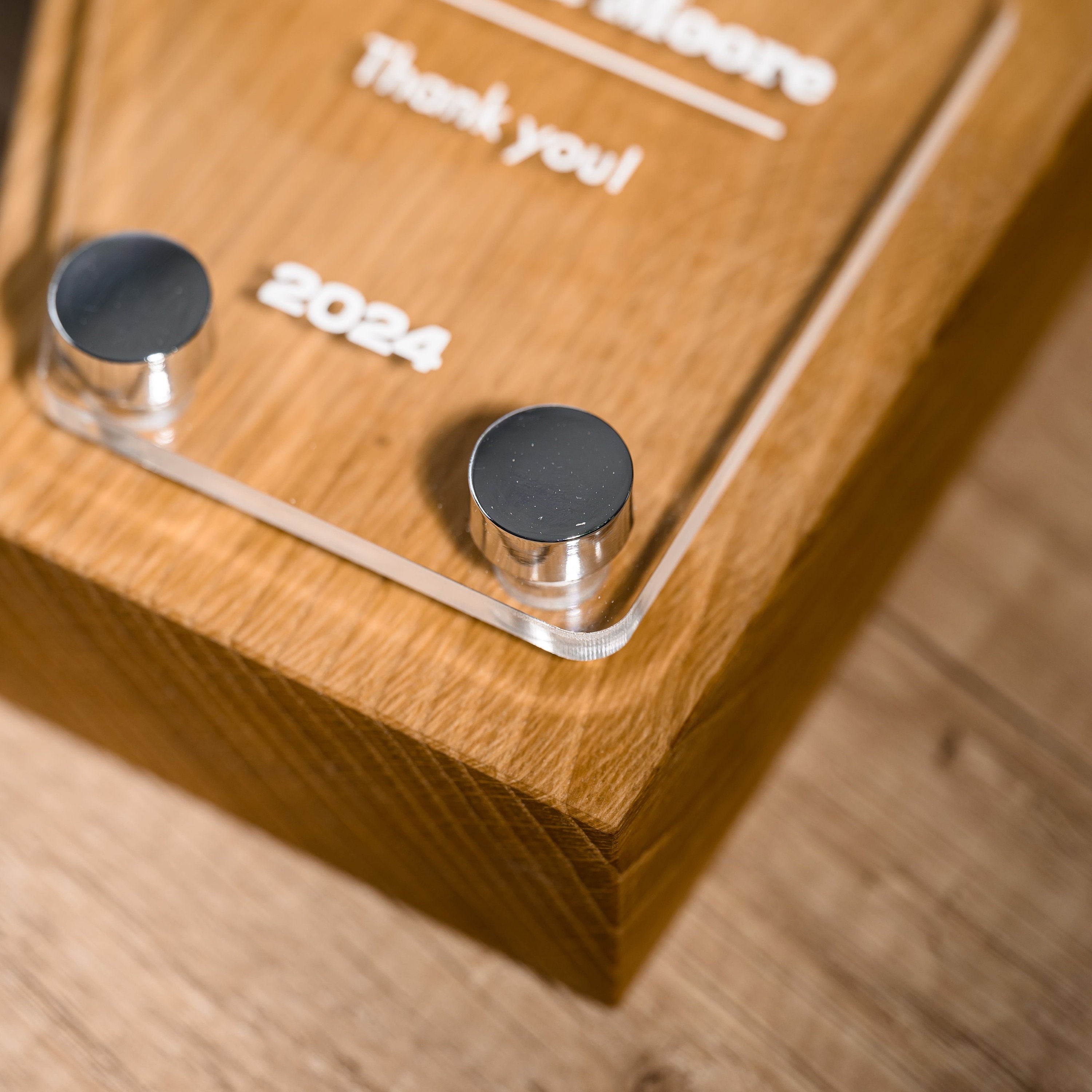 Wooden award with acrylic v21