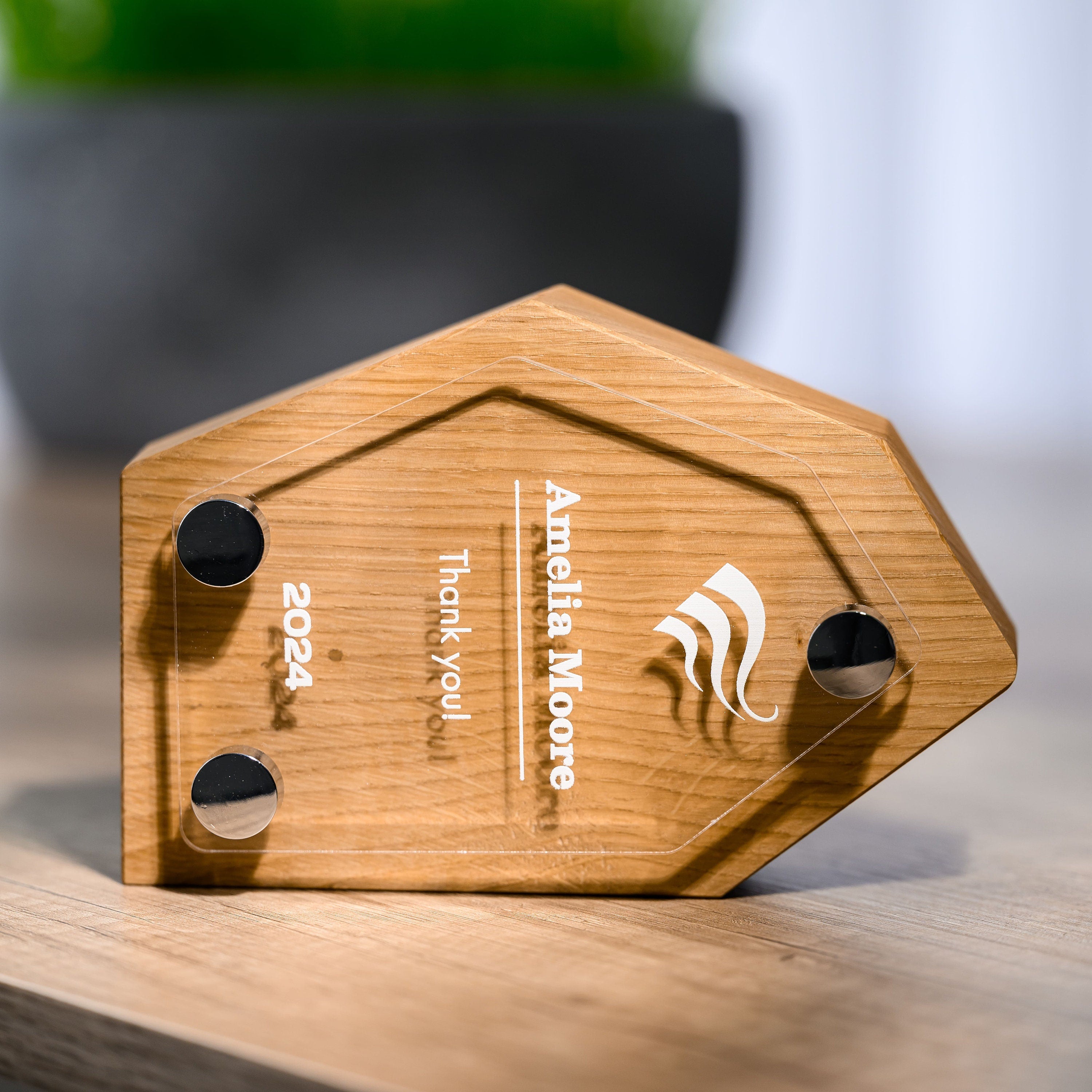 Wooden award with acrylic v21