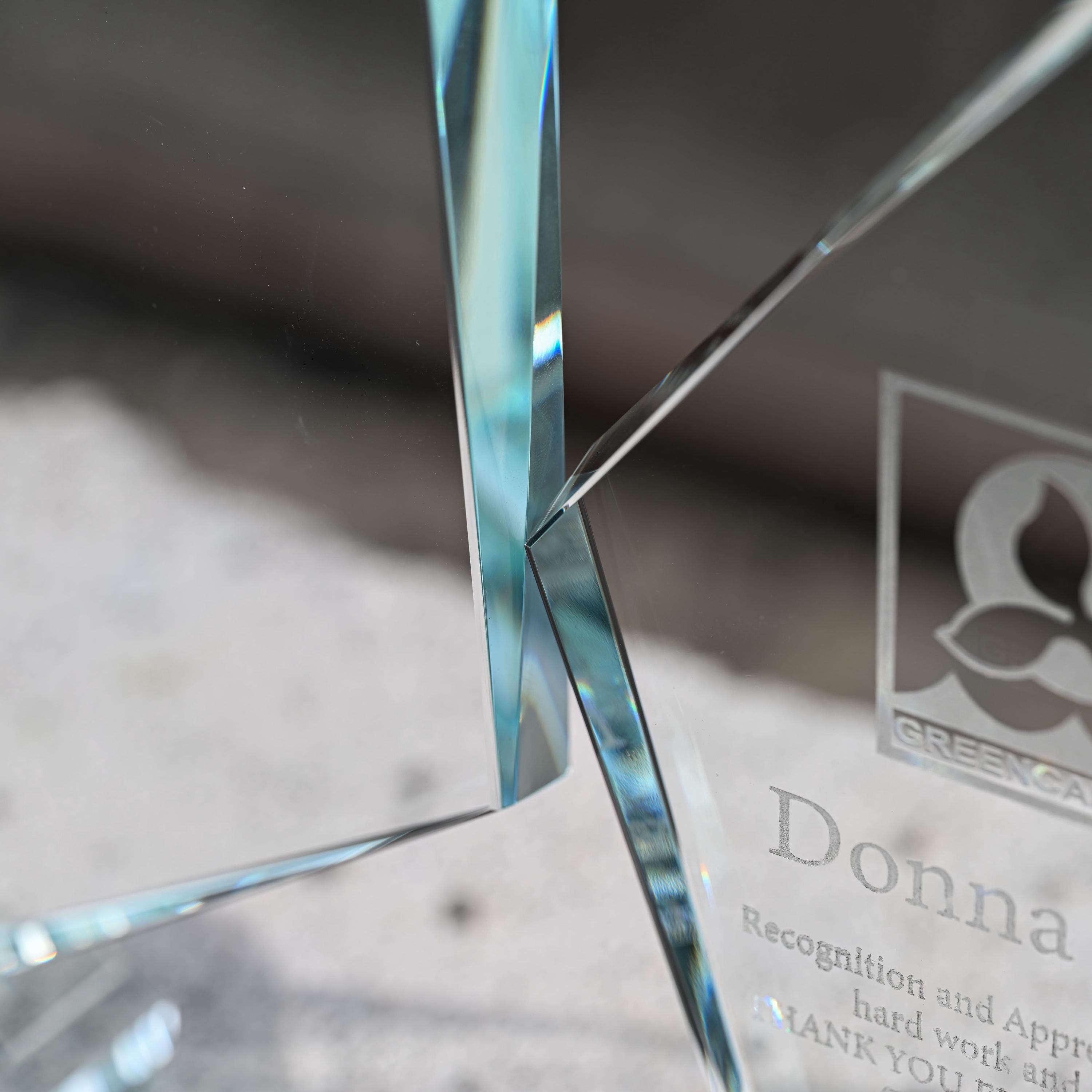 Glass award with glass base v3
