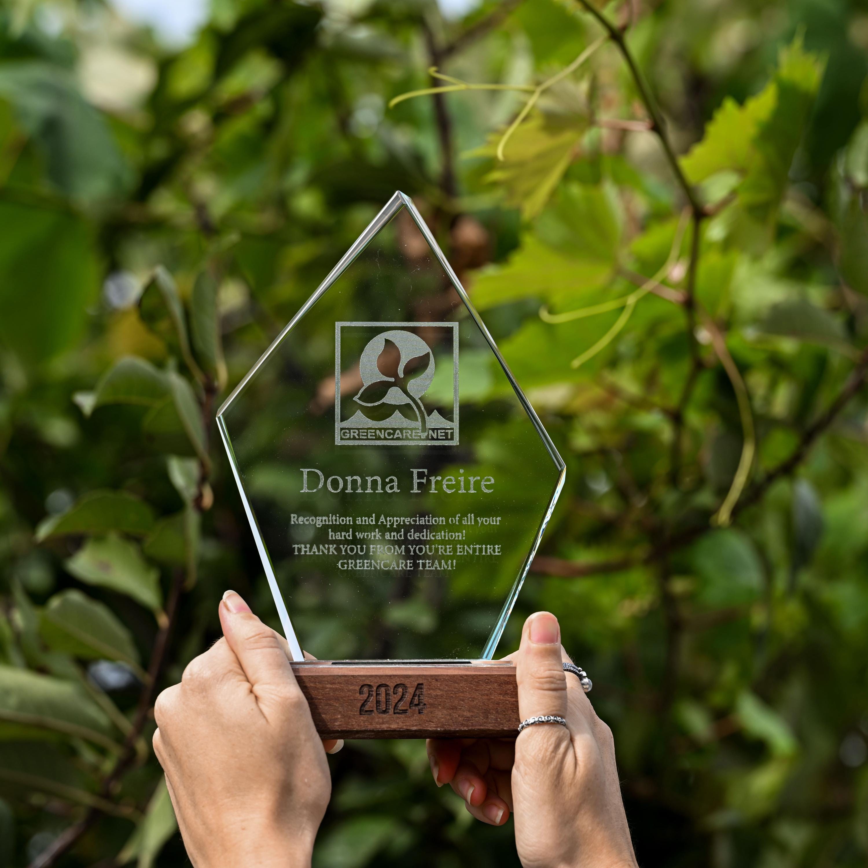 Glass award with glass base v3