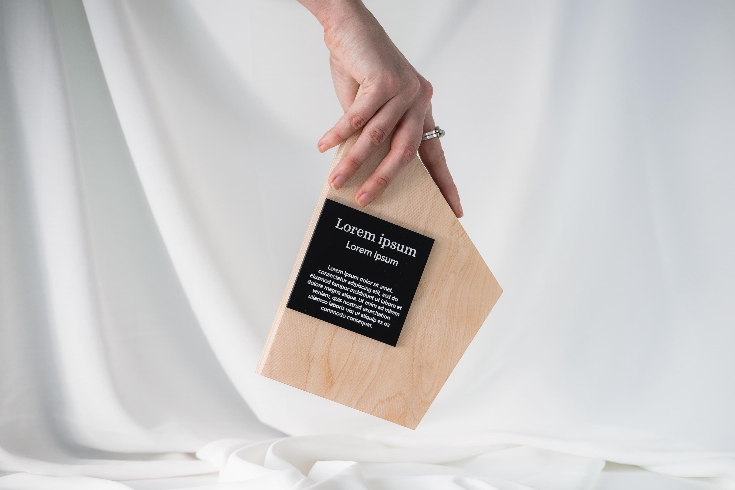 Wooden award with acrylic v2