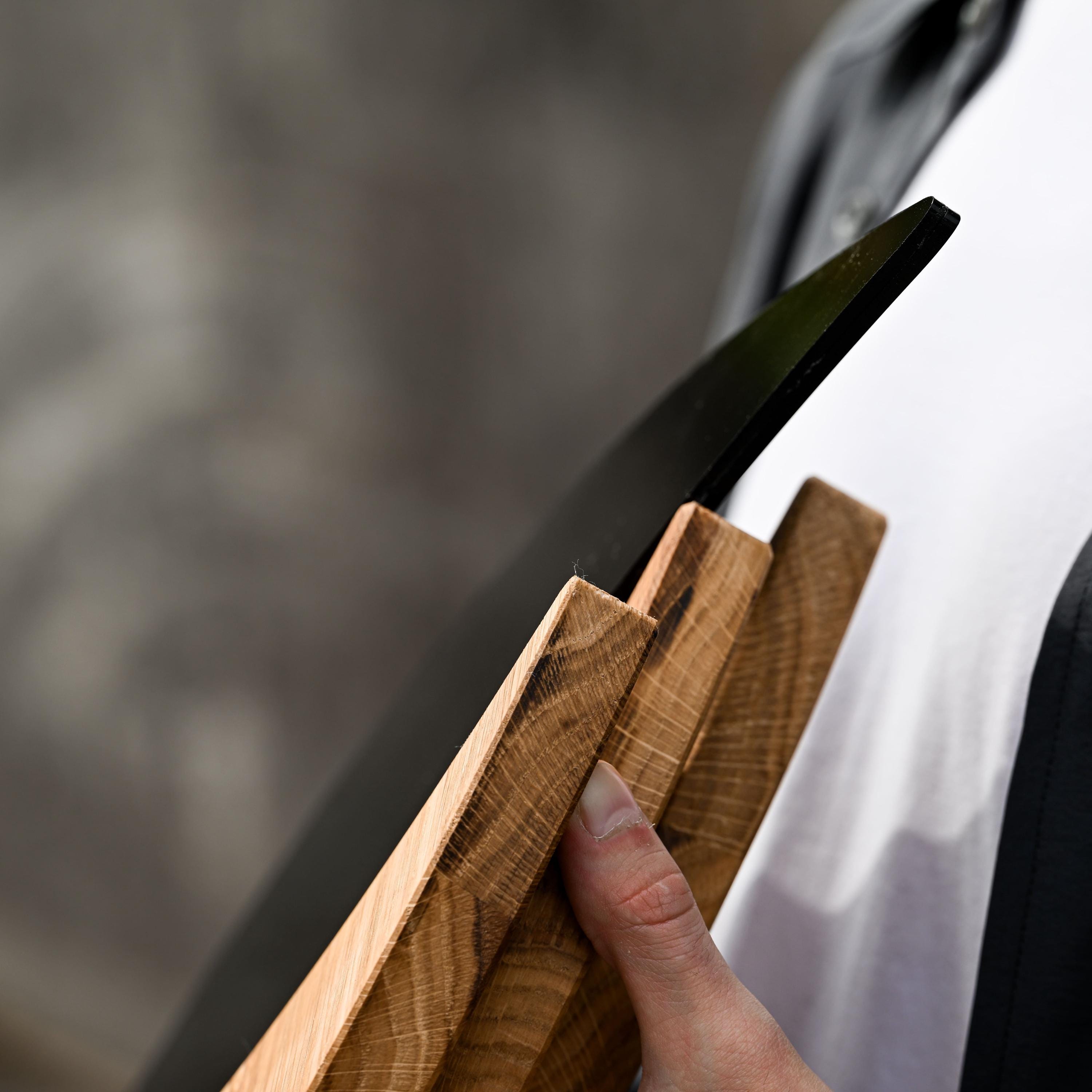 Giant wooden award with acrylic