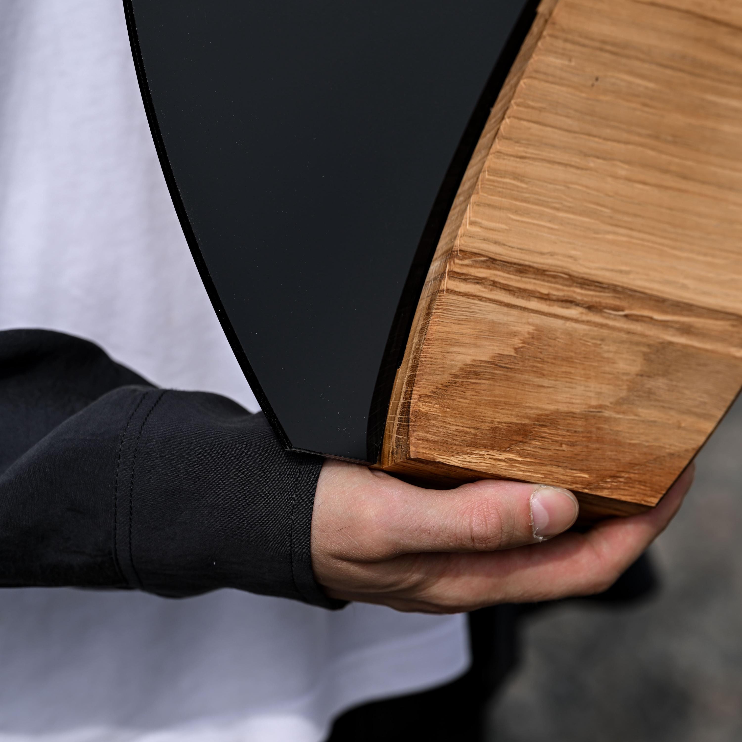 Giant wooden award with acrylic