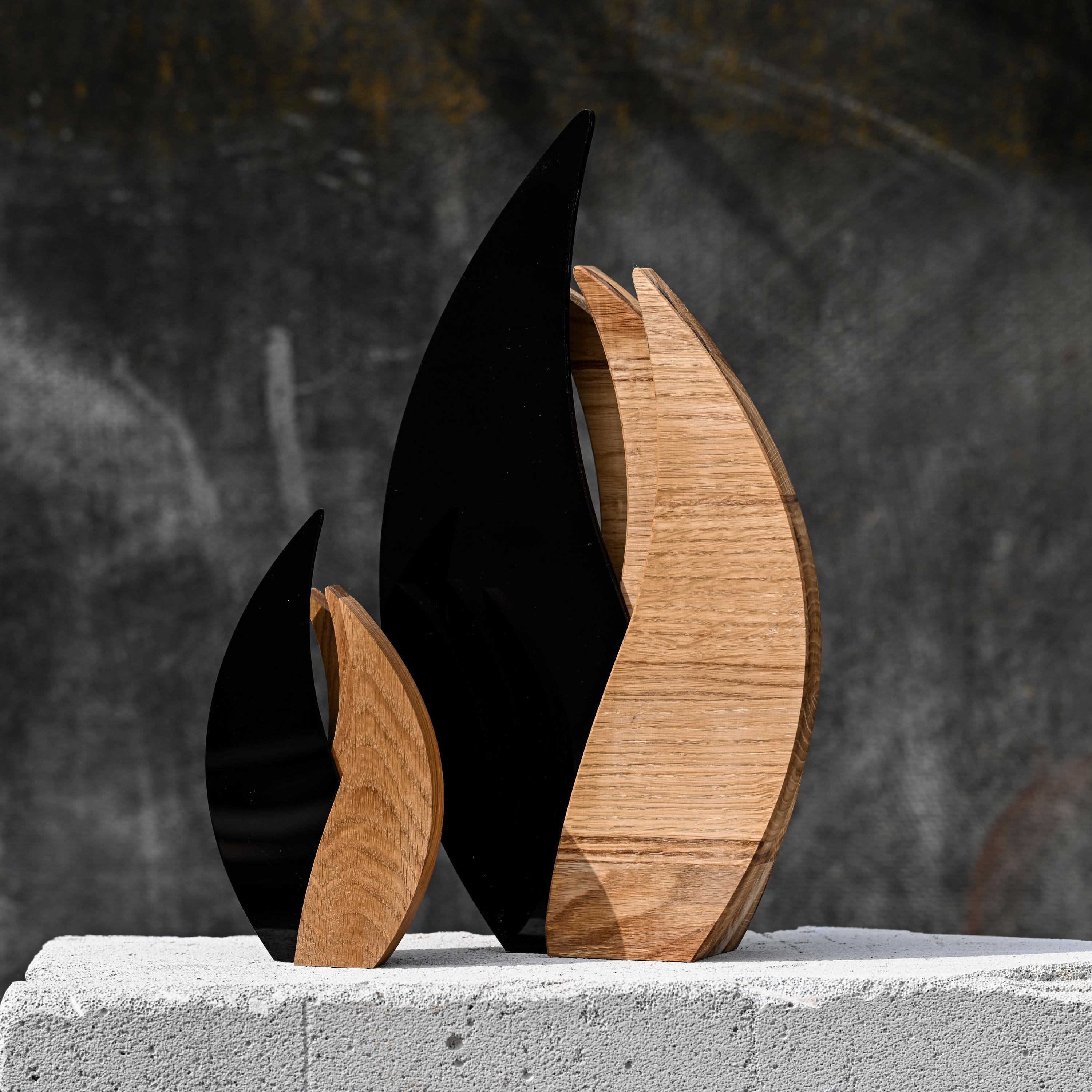 Giant wooden award with acrylic