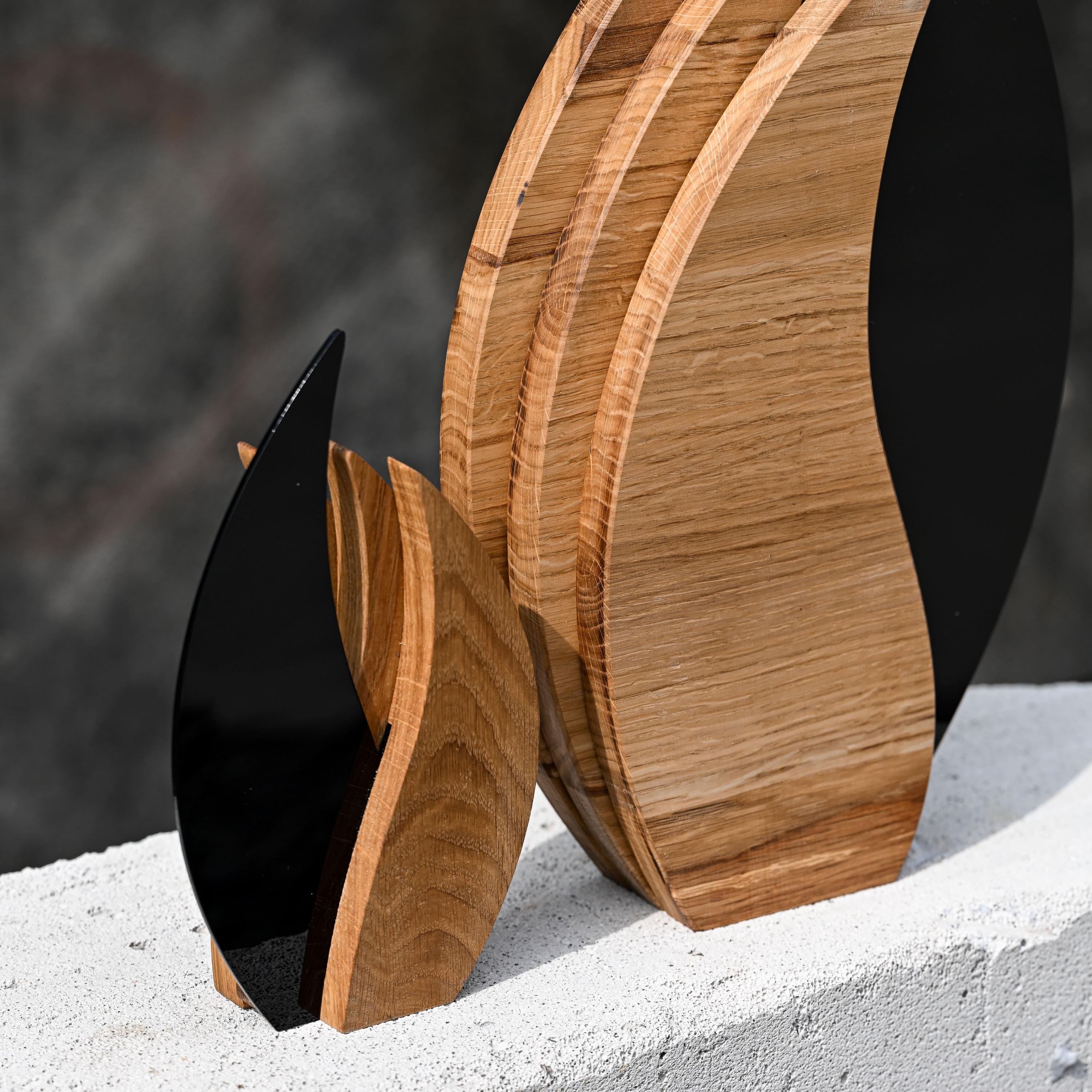 Giant wooden award with acrylic