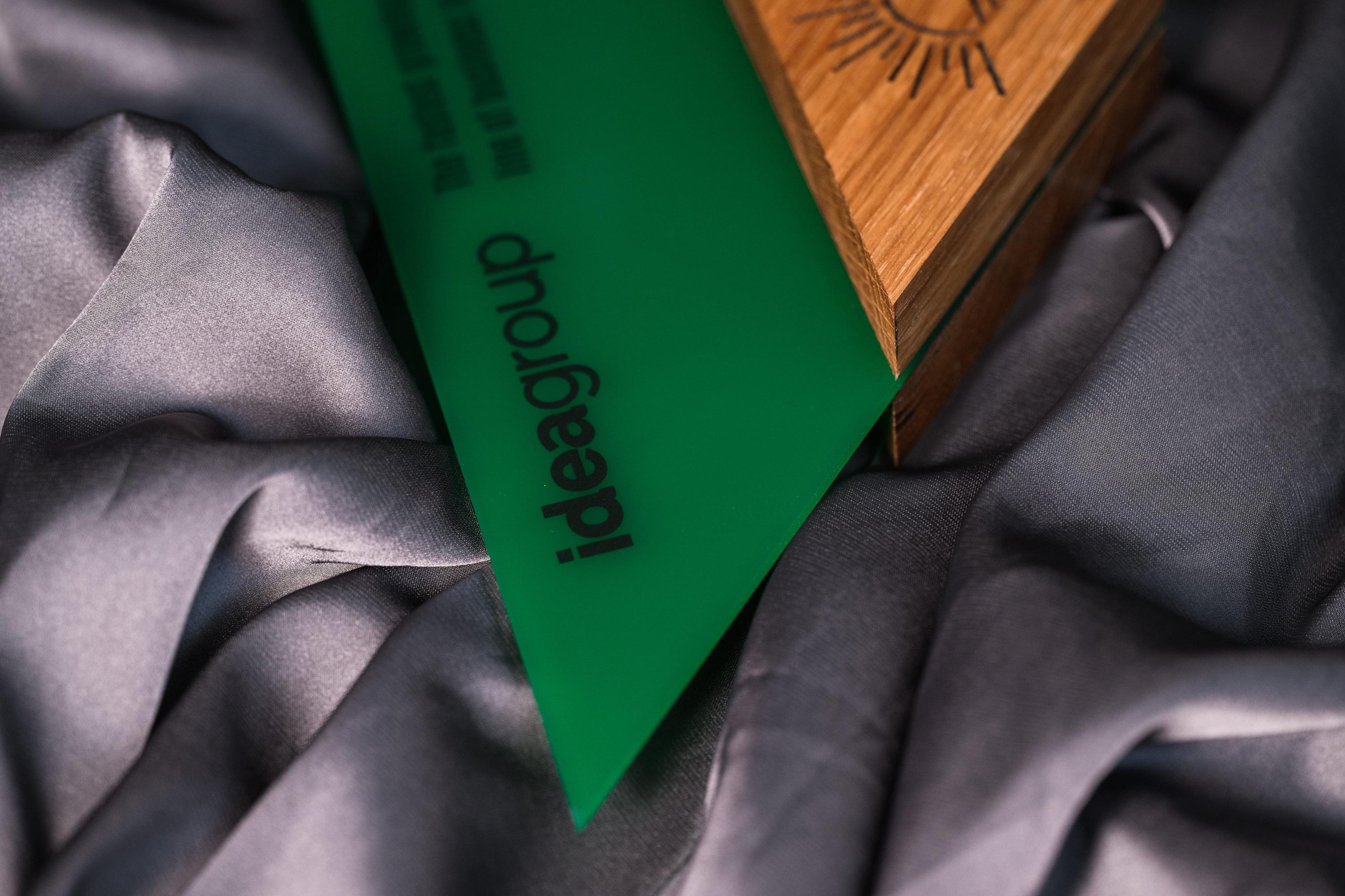 Wooden award with acrylic “Triangle”