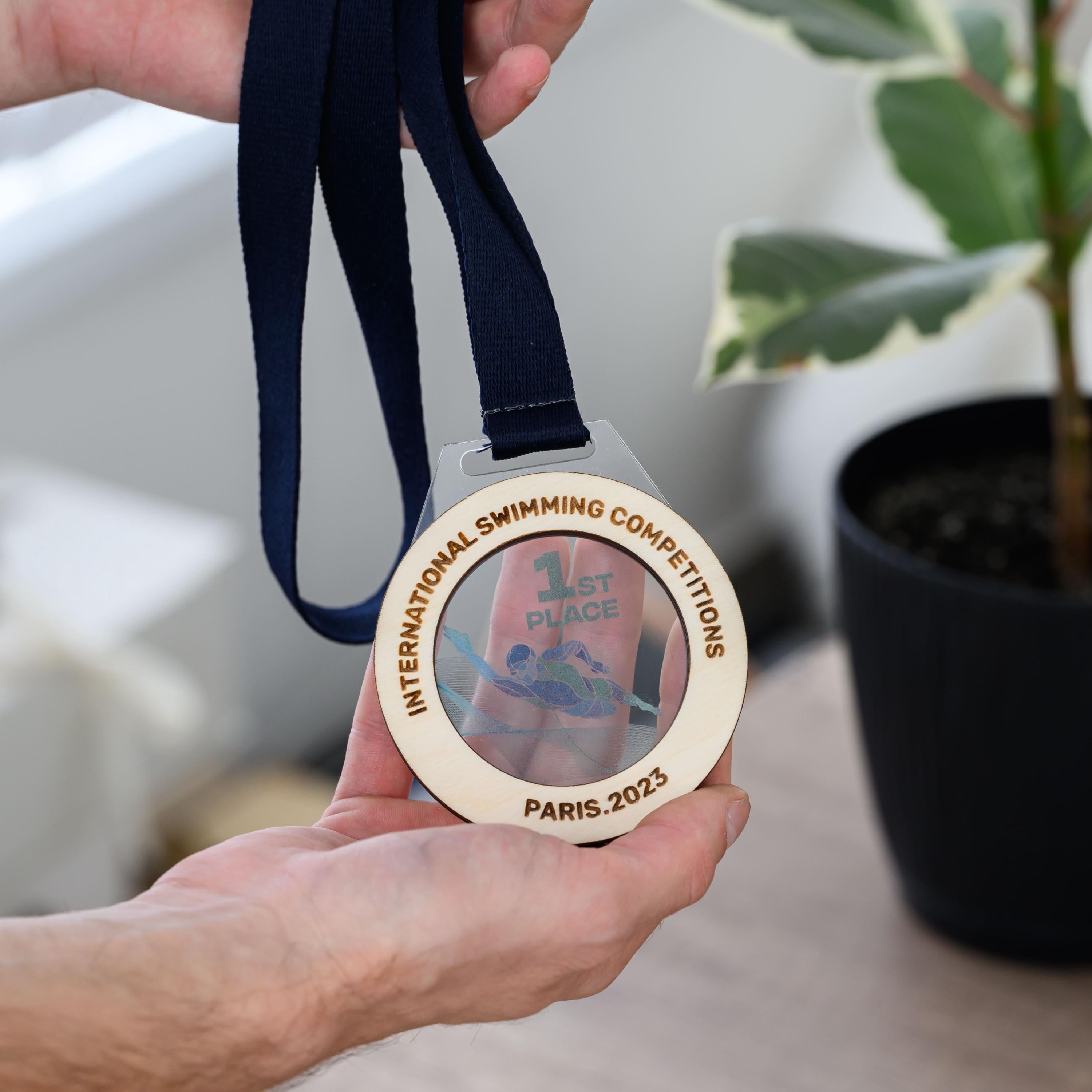 Acrylic Swimming Medal