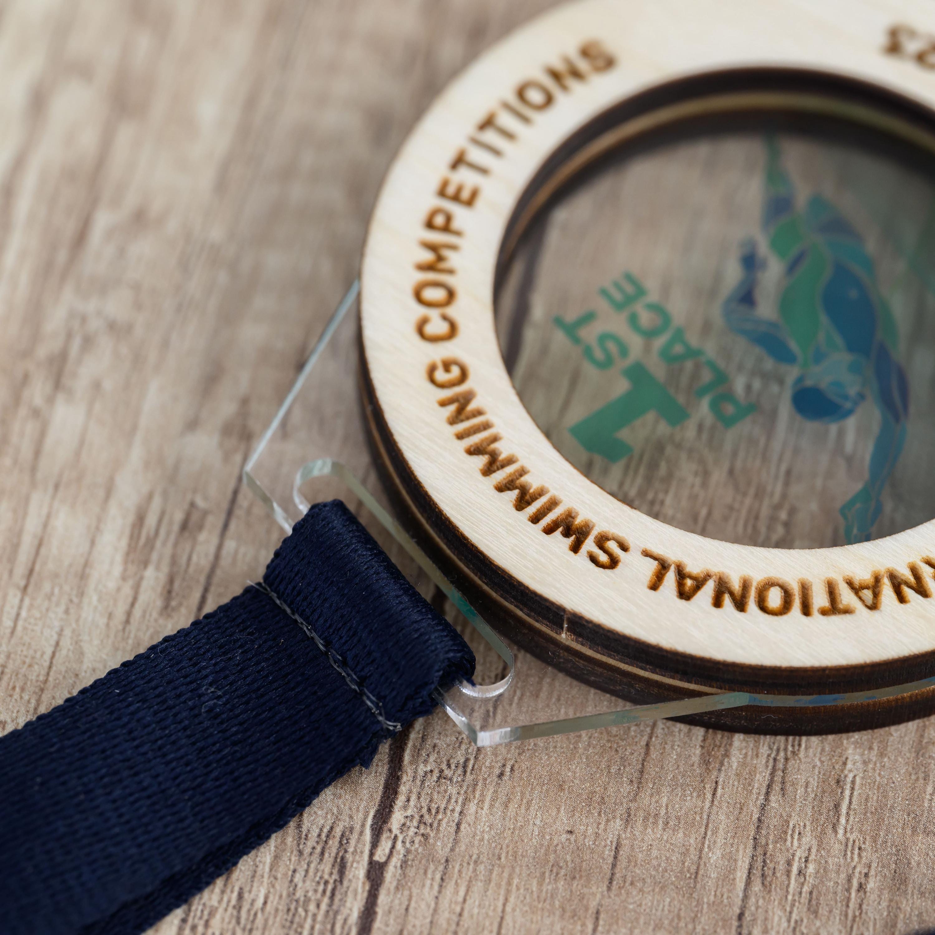 Acrylic Swimming Medal